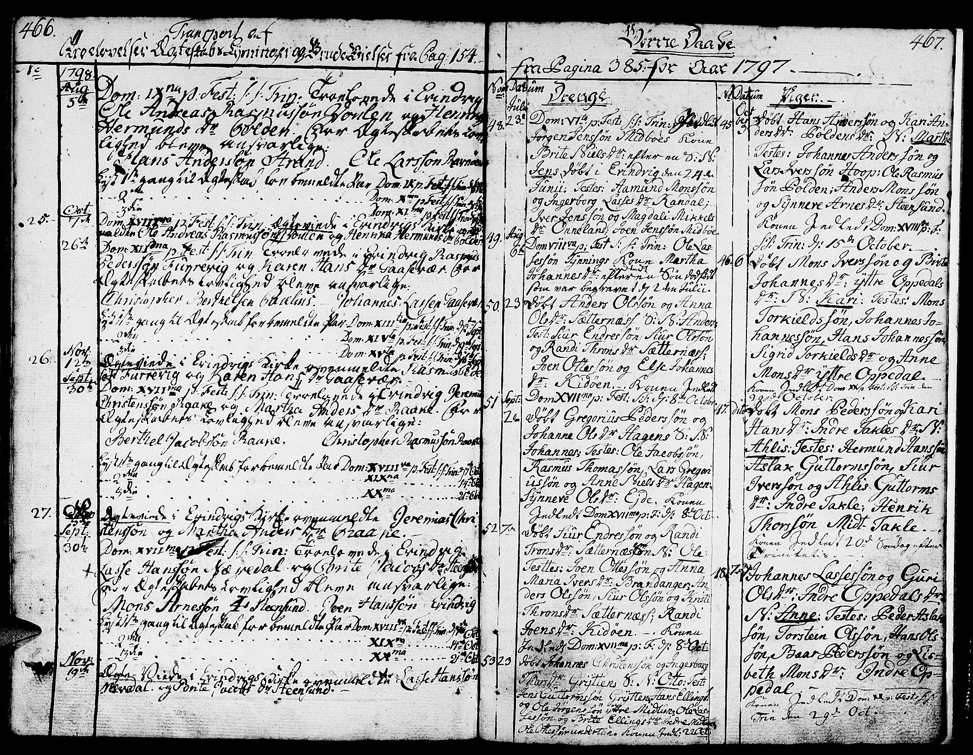 Gulen sokneprestembete, AV/SAB-A-80201/H/Haa/Haaa/L0015: Parish register (official) no. A 15, 1788-1798, p. 466-467