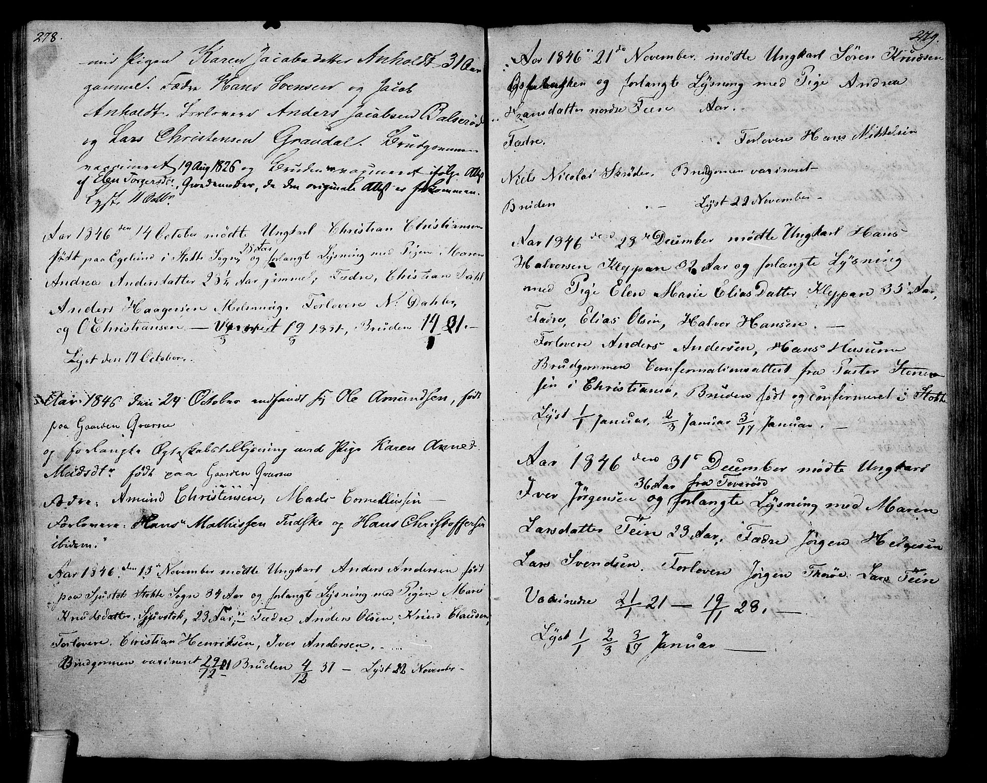 Stokke kirkebøker, SAKO/A-320/F/Fa/L0004: Parish register (official) no. I 4, 1804-1815, p. 278-279