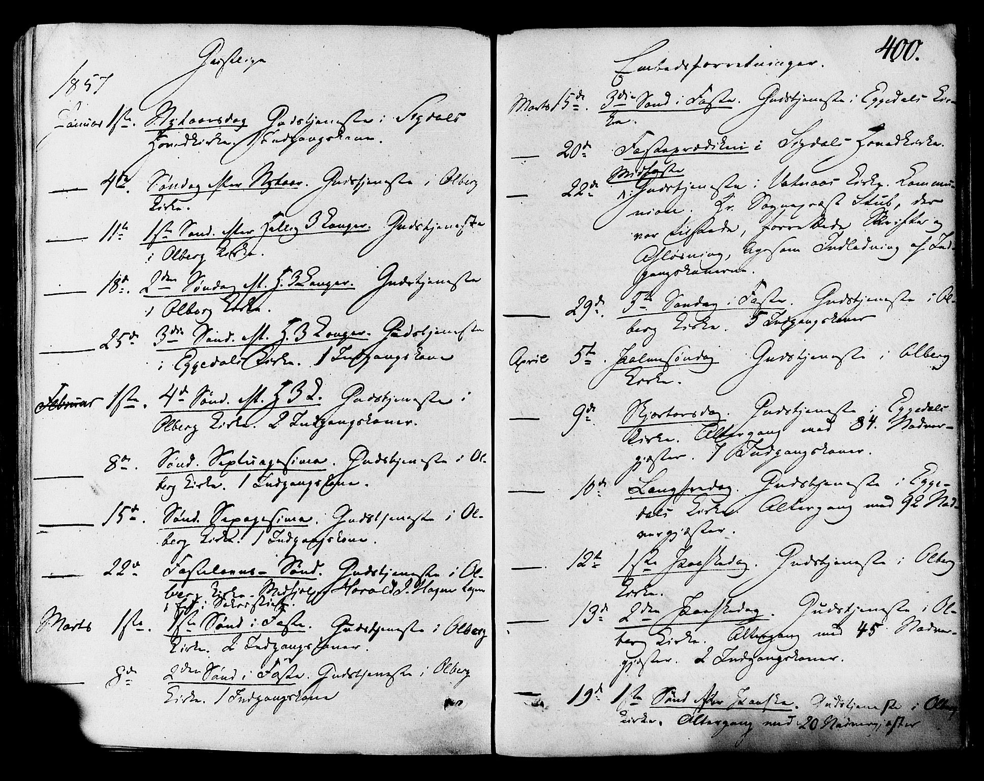 Krødsherad kirkebøker, SAKO/A-19/F/Fa/L0003: Parish register (official) no. 3, 1851-1872, p. 400