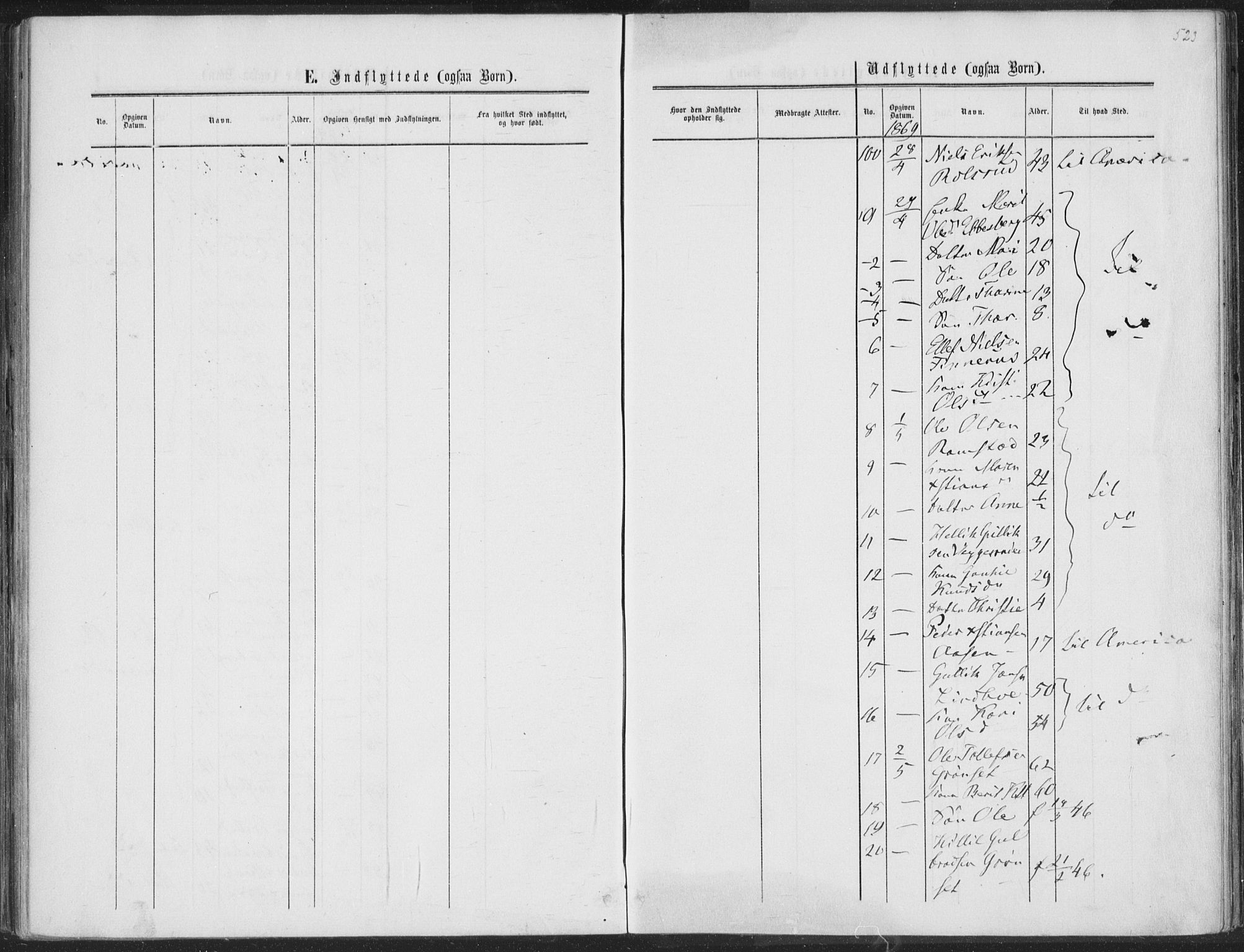 Sigdal kirkebøker, AV/SAKO-A-245/F/Fa/L0009b: Parish register (official) no. I 9B, 1860-1871, p. 523