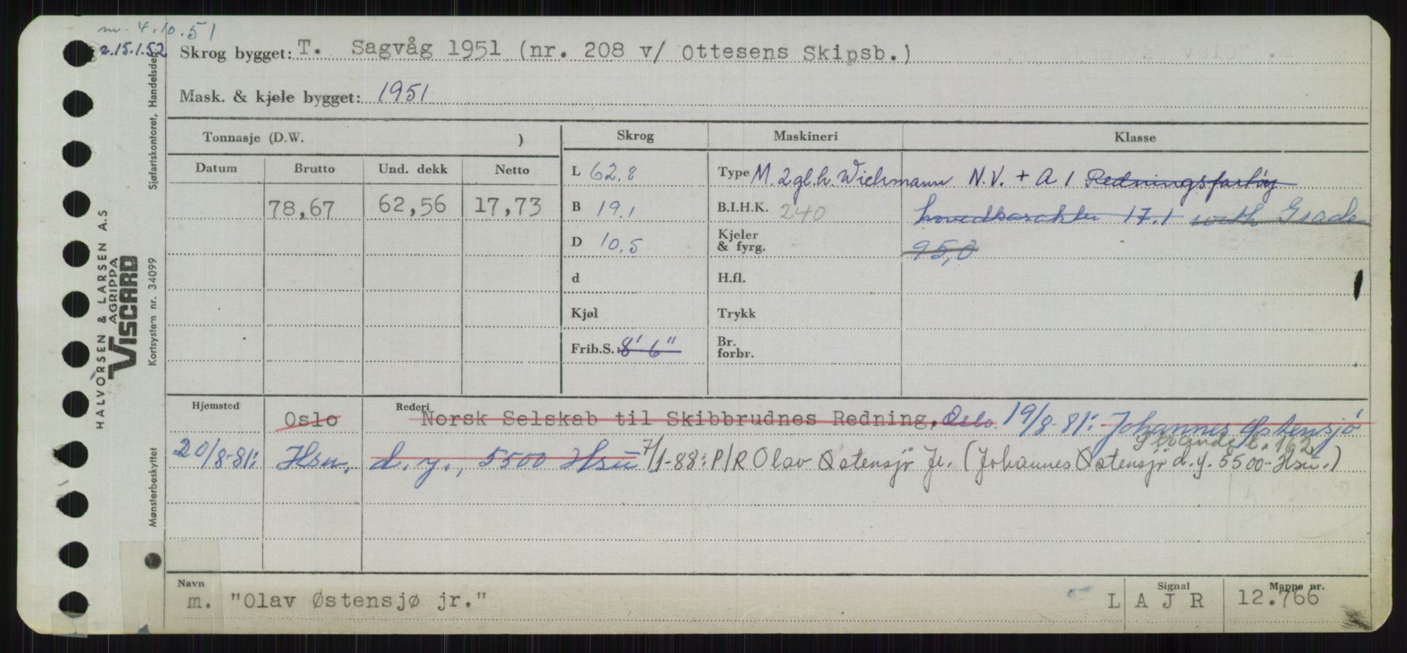 Sjøfartsdirektoratet med forløpere, Skipsmålingen, RA/S-1627/H/Ha/L0004/0002: Fartøy, Mas-R / Fartøy, Odin-R, p. 35