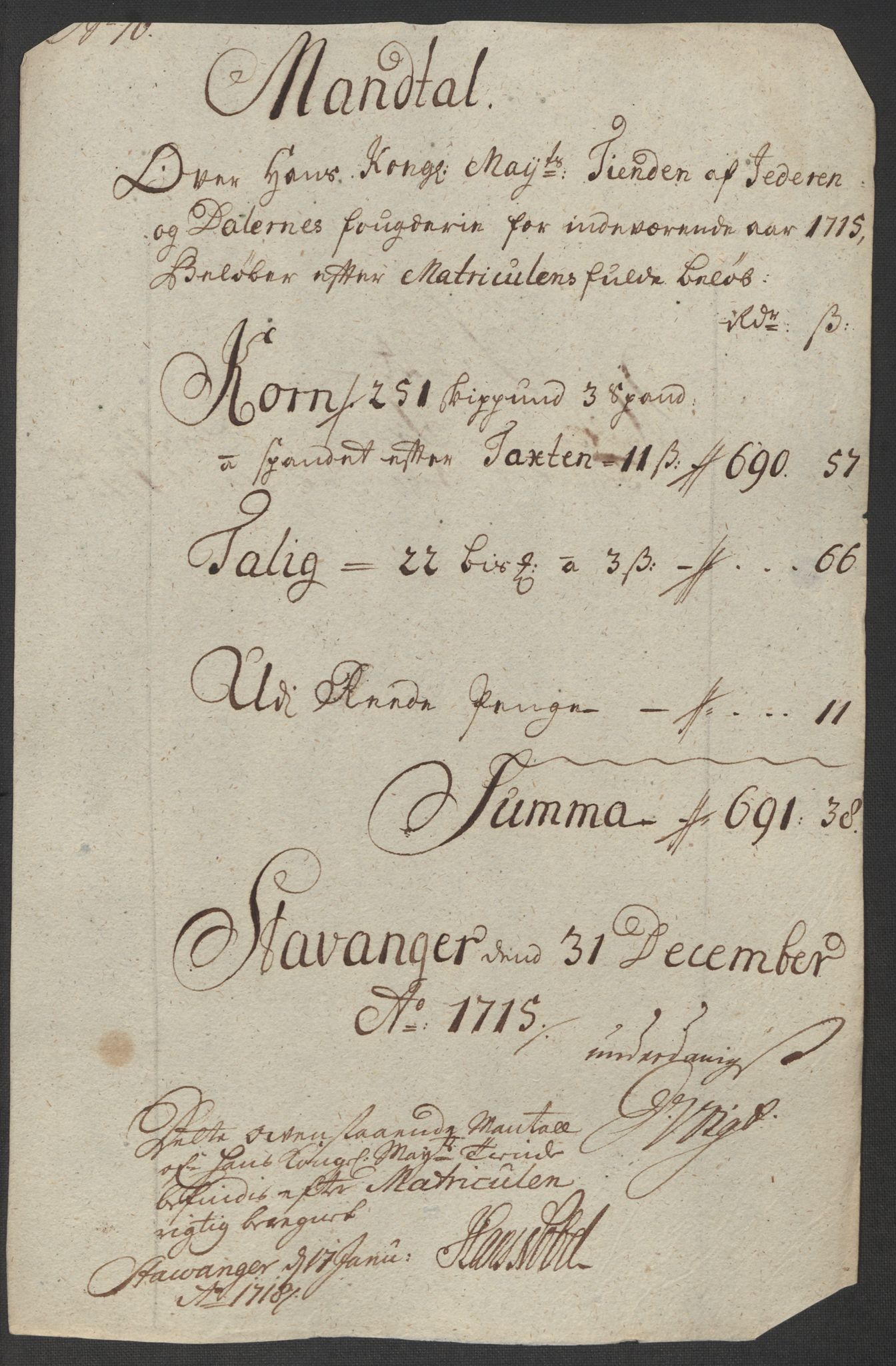 Rentekammeret inntil 1814, Reviderte regnskaper, Fogderegnskap, RA/EA-4092/R46/L2740: Fogderegnskap Jæren og Dalane, 1715-1716, p. 133