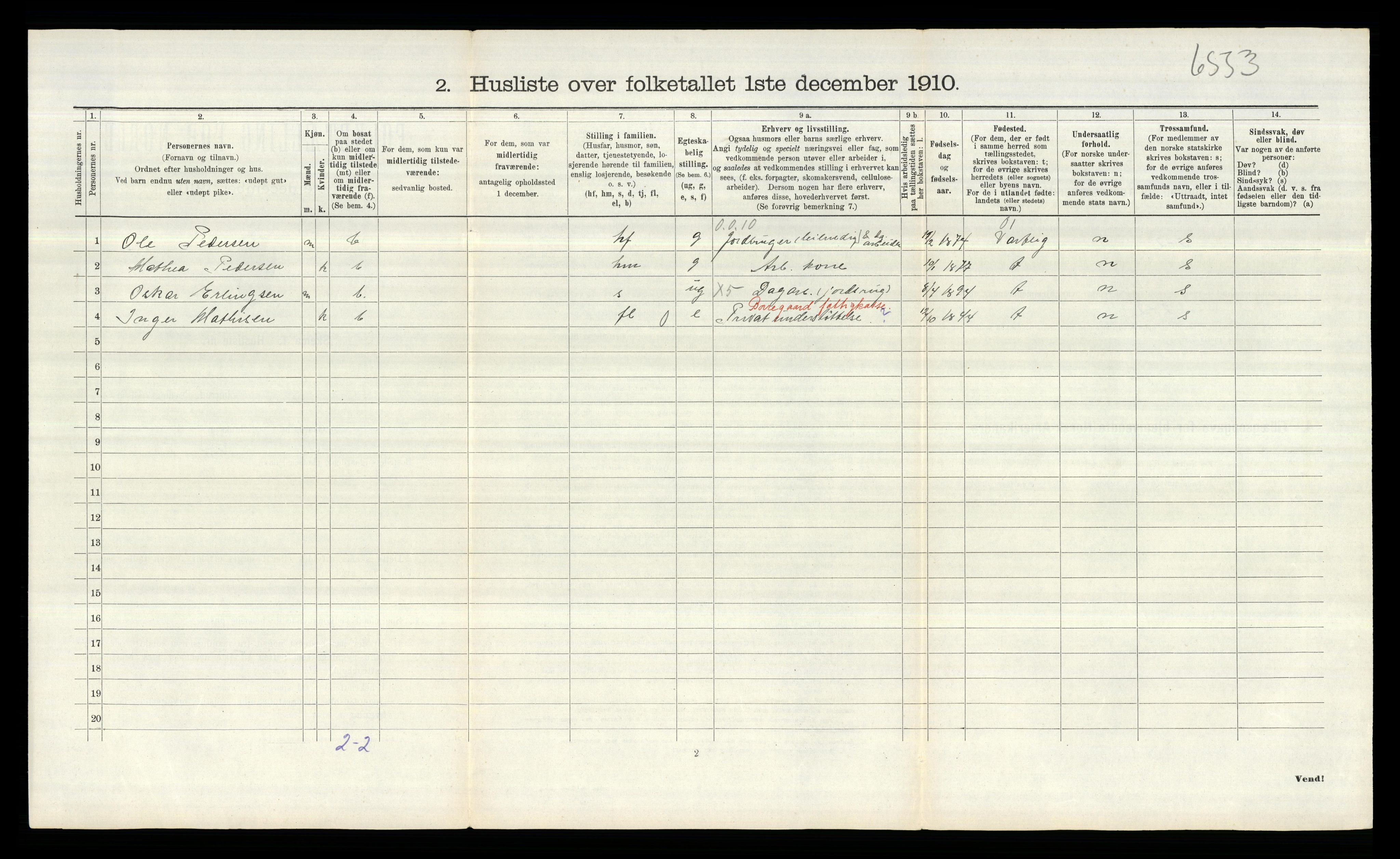 RA, 1910 census for Tune, 1910, p. 1987