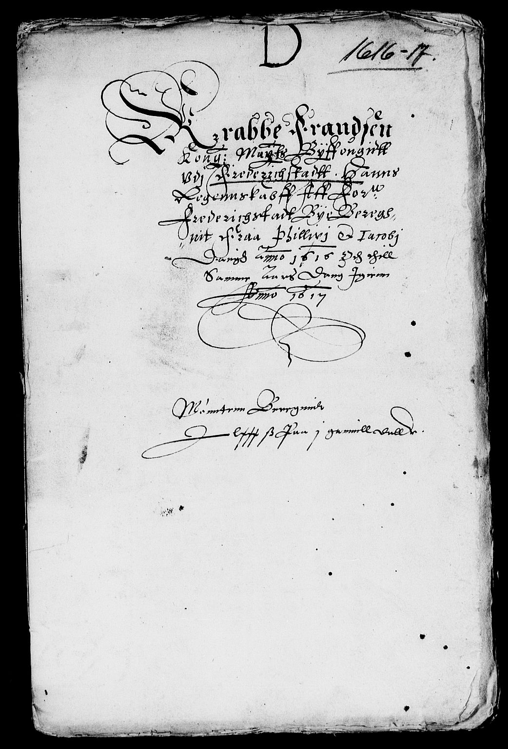 Rentekammeret inntil 1814, Reviderte regnskaper, Lensregnskaper, RA/EA-5023/R/Rb/Rba/L0038: Akershus len, 1615-1617