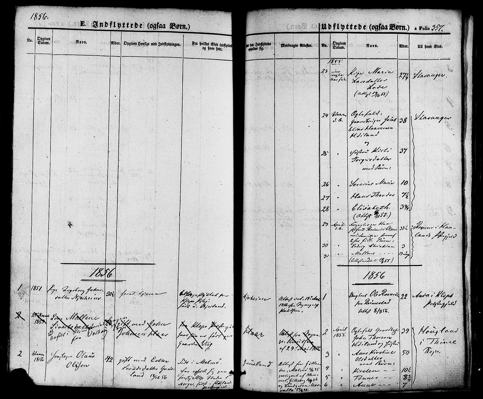 Hå sokneprestkontor, AV/SAST-A-101801/001/30BA/L0008: Parish register (official) no. A 7, 1853-1878, p. 357