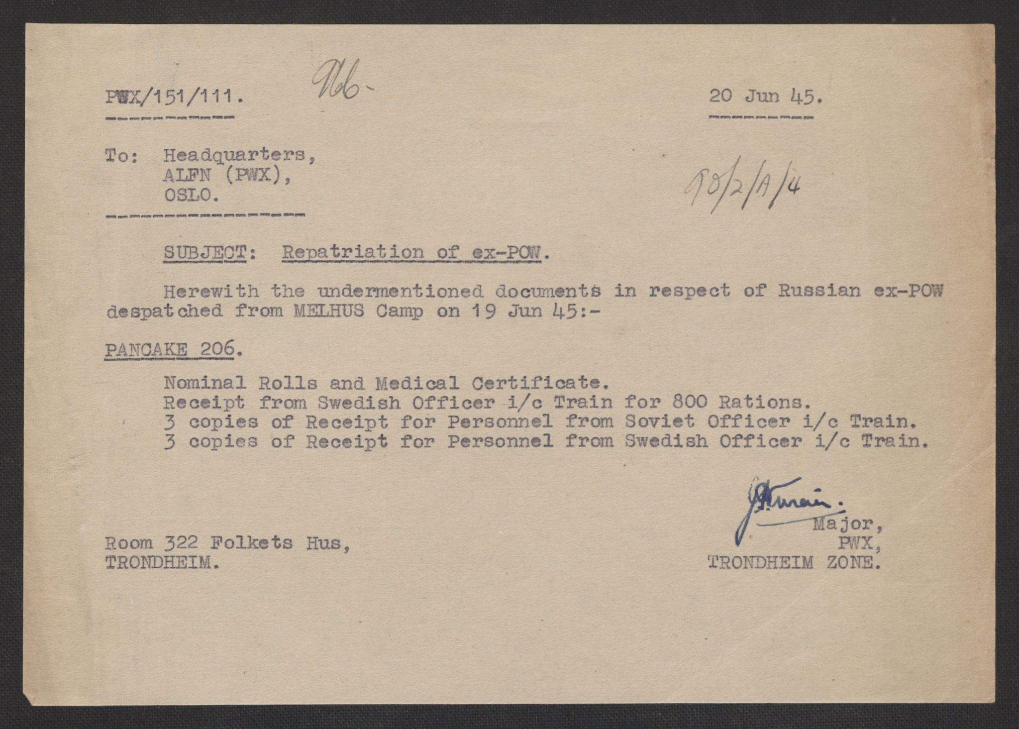 Flyktnings- og fangedirektoratet, Repatrieringskontoret, AV/RA-S-1681/D/Db/L0017: Displaced Persons (DPs) og sivile tyskere, 1945-1948, p. 495