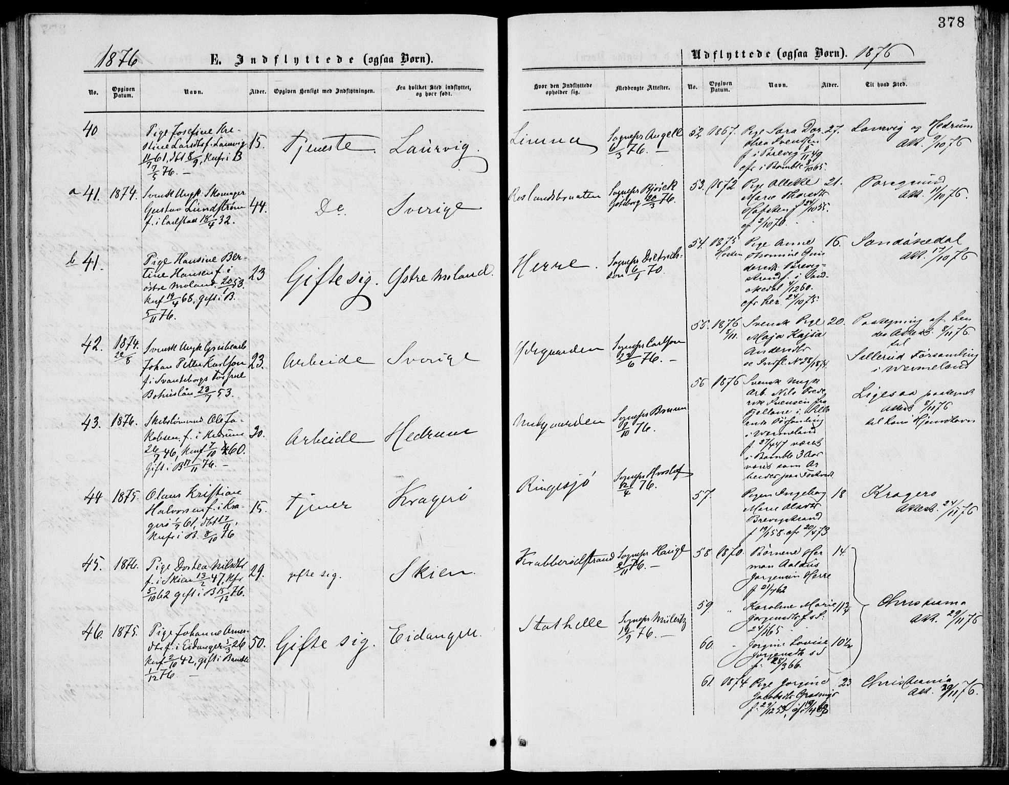 Bamble kirkebøker, SAKO/A-253/G/Ga/L0007: Parish register (copy) no. I 7, 1876-1877, p. 378