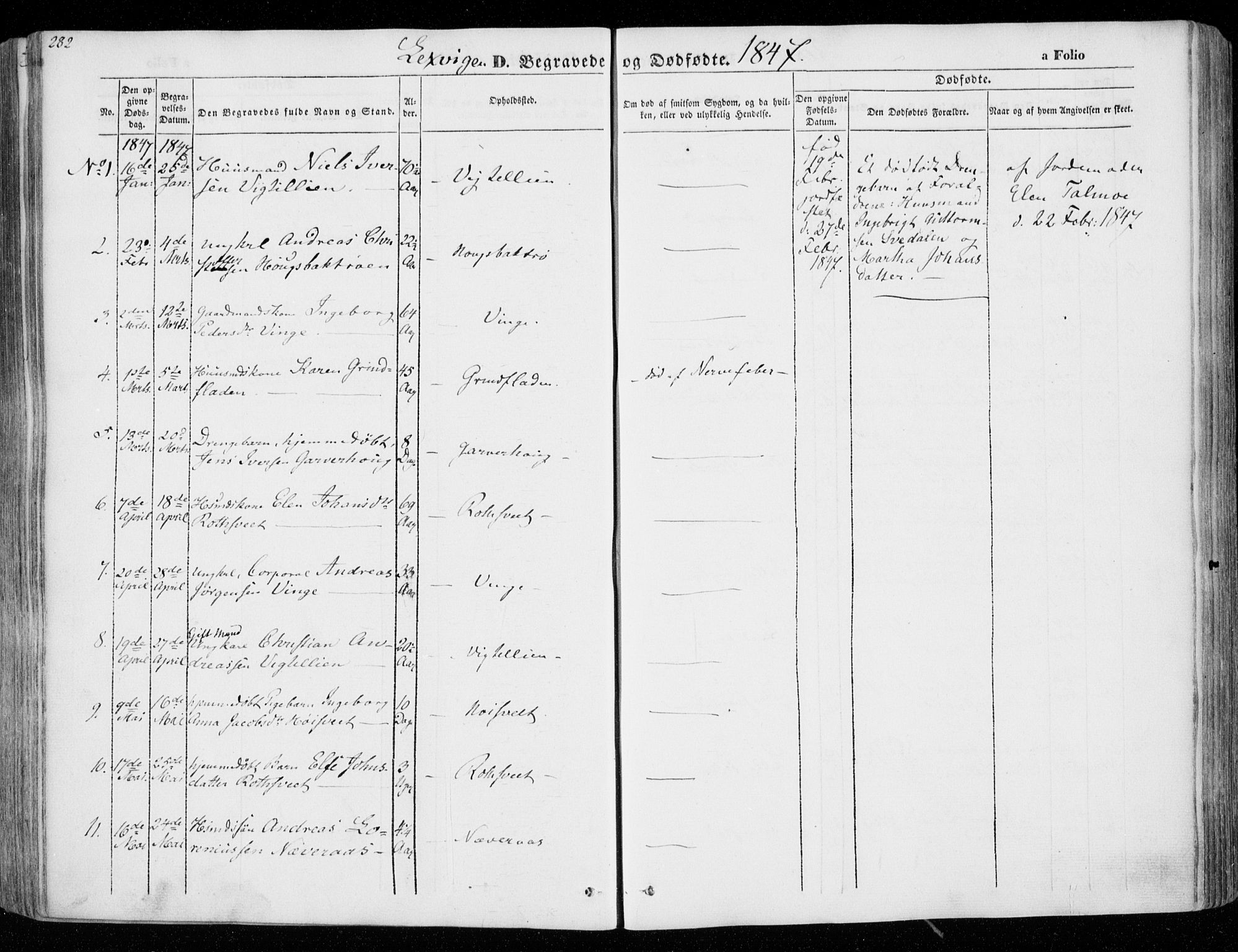 Ministerialprotokoller, klokkerbøker og fødselsregistre - Nord-Trøndelag, SAT/A-1458/701/L0007: Parish register (official) no. 701A07 /1, 1842-1854, p. 282