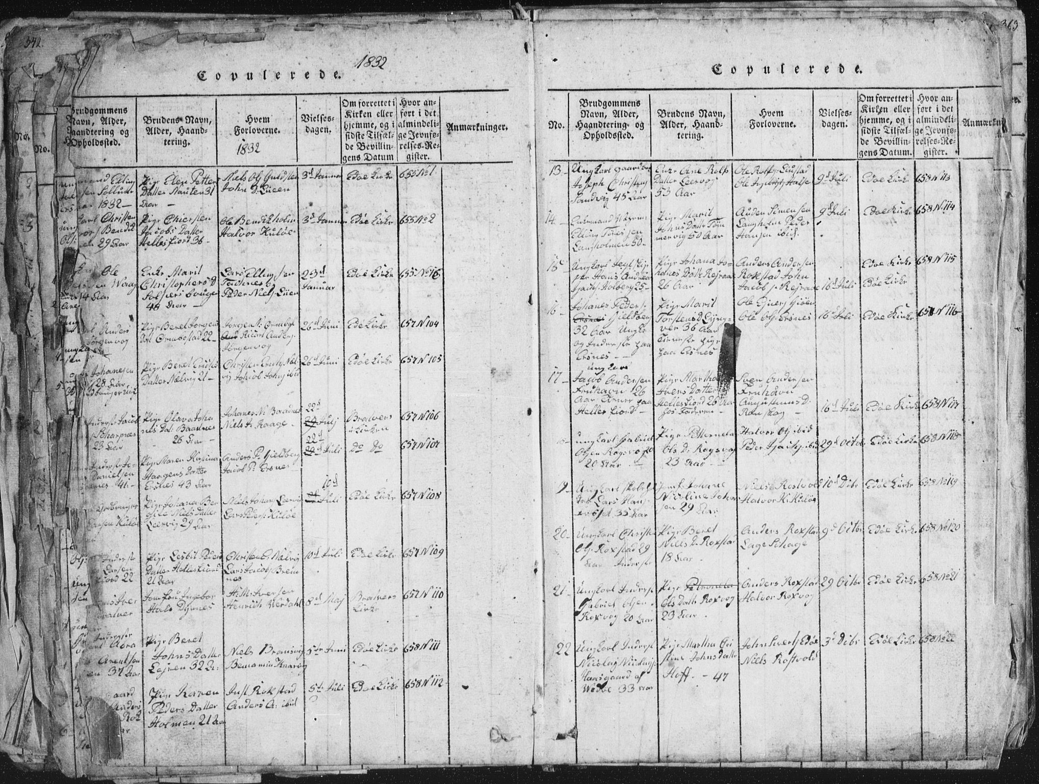 Ministerialprotokoller, klokkerbøker og fødselsregistre - Møre og Romsdal, SAT/A-1454/581/L0942: Parish register (copy) no. 581C00, 1820-1836, p. 352-353