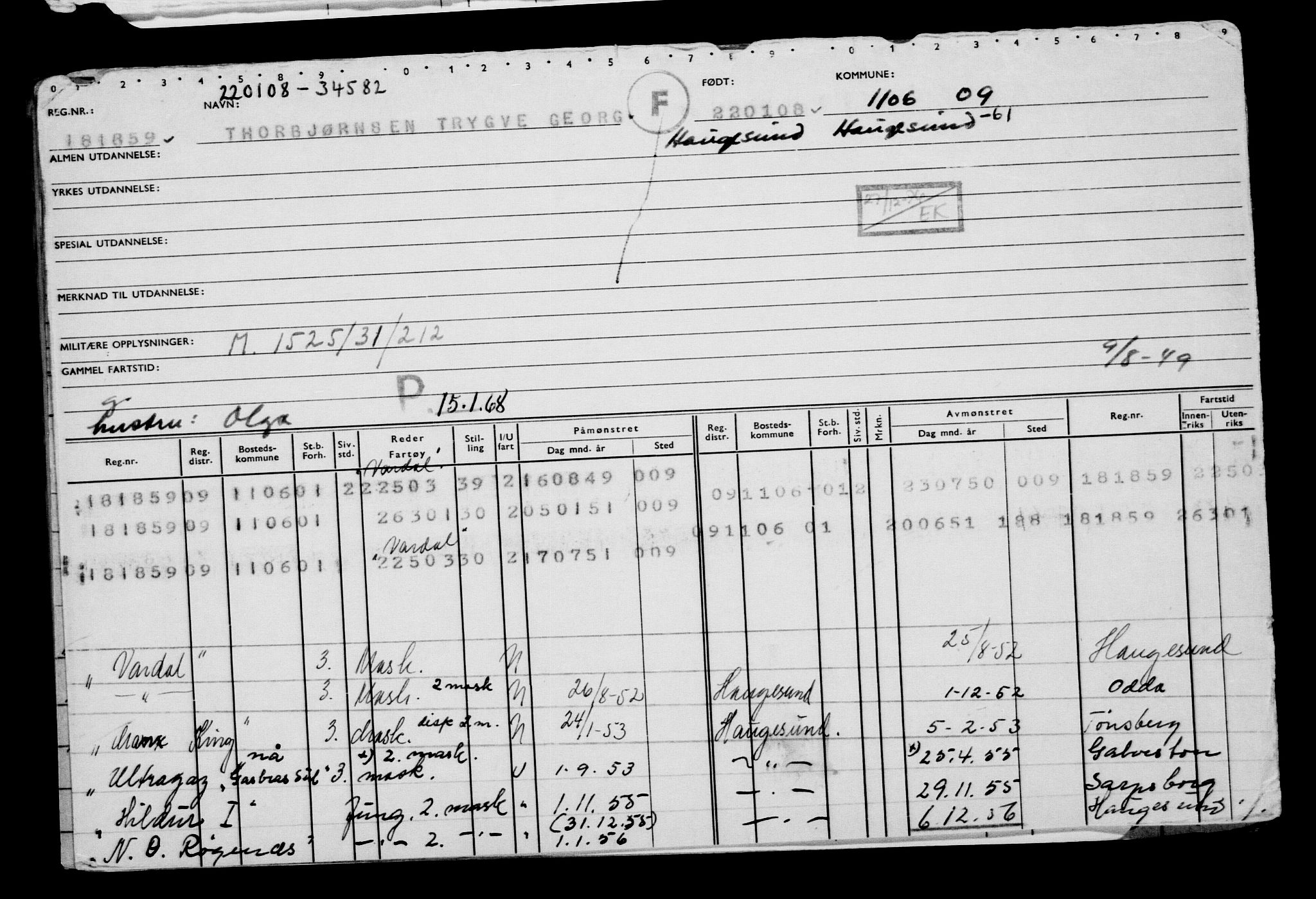 Direktoratet for sjømenn, AV/RA-S-3545/G/Gb/L0075: Hovedkort, 1908, p. 275