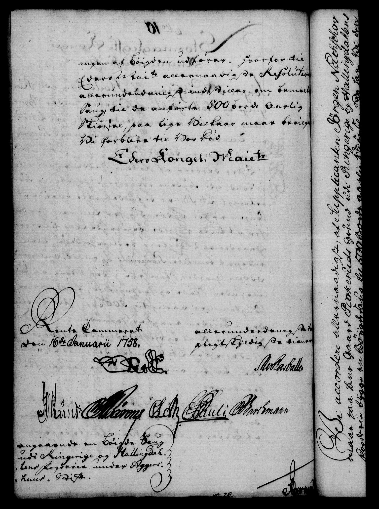Rentekammeret, Kammerkanselliet, RA/EA-3111/G/Gf/Gfa/L0040: Norsk relasjons- og resolusjonsprotokoll (merket RK 52.40), 1758, p. 72