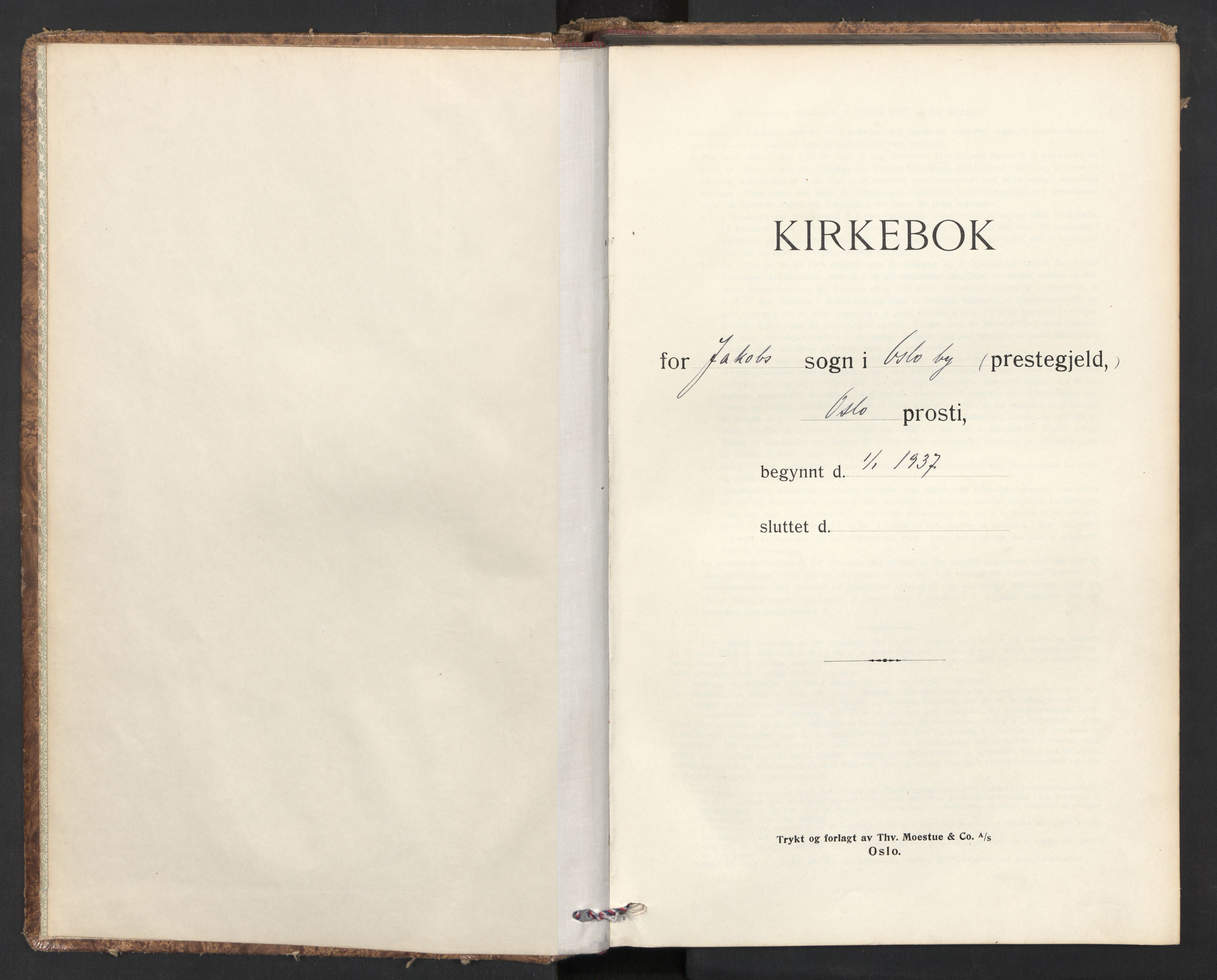 Jakob prestekontor Kirkebøker, SAO/A-10850/F/Fa/L0019: Parish register (official) no. 19, 1937-1949