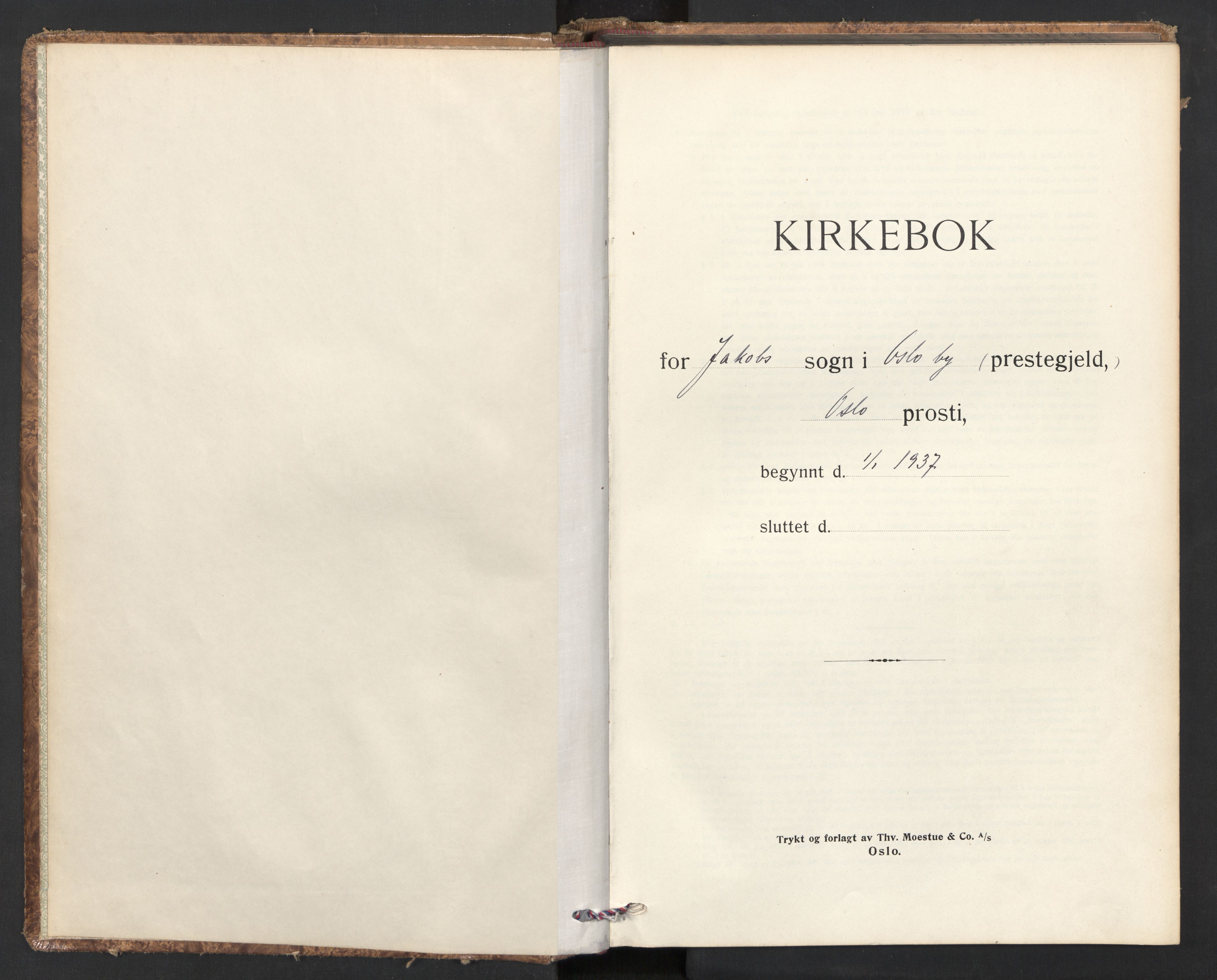 Jakob prestekontor Kirkebøker, AV/SAO-A-10850/F/Fa/L0019: Parish register (official) no. 19, 1937-1949