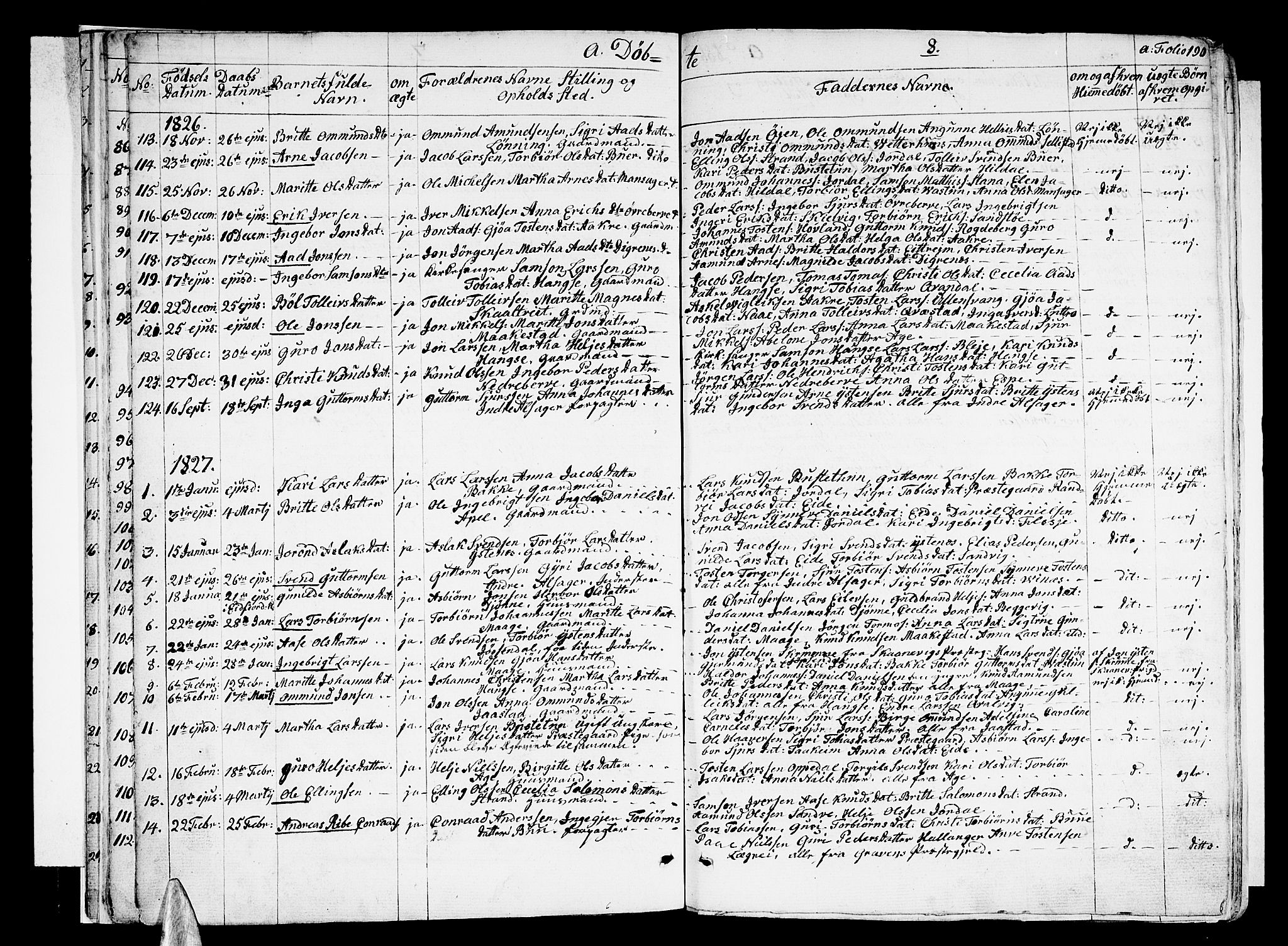 Ullensvang sokneprestembete, SAB/A-78701/H/Haa: Parish register (official) no. A 10, 1825-1853, p. 8