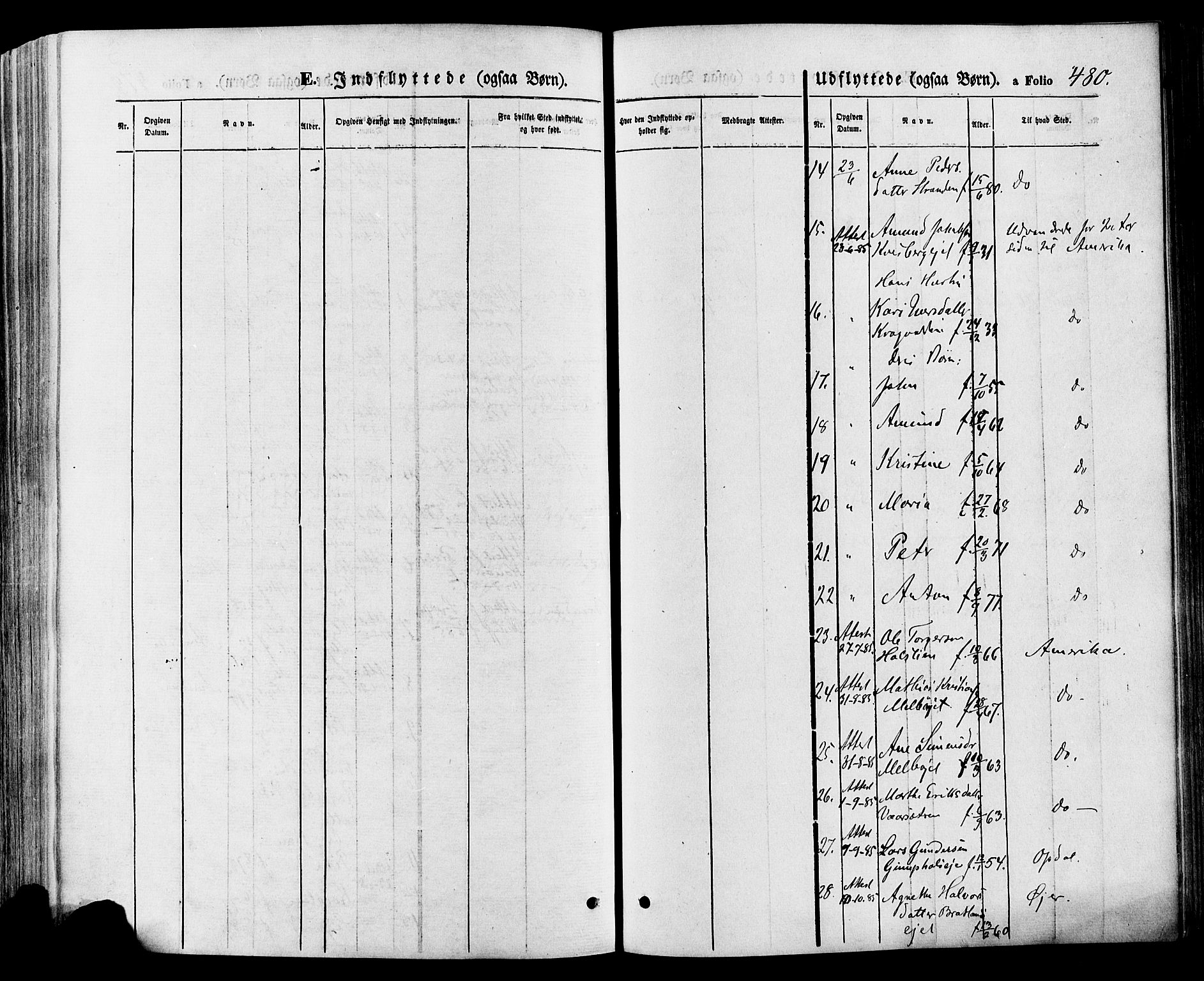 Gausdal prestekontor, SAH/PREST-090/H/Ha/Haa/L0010: Parish register (official) no. 10, 1867-1886, p. 480