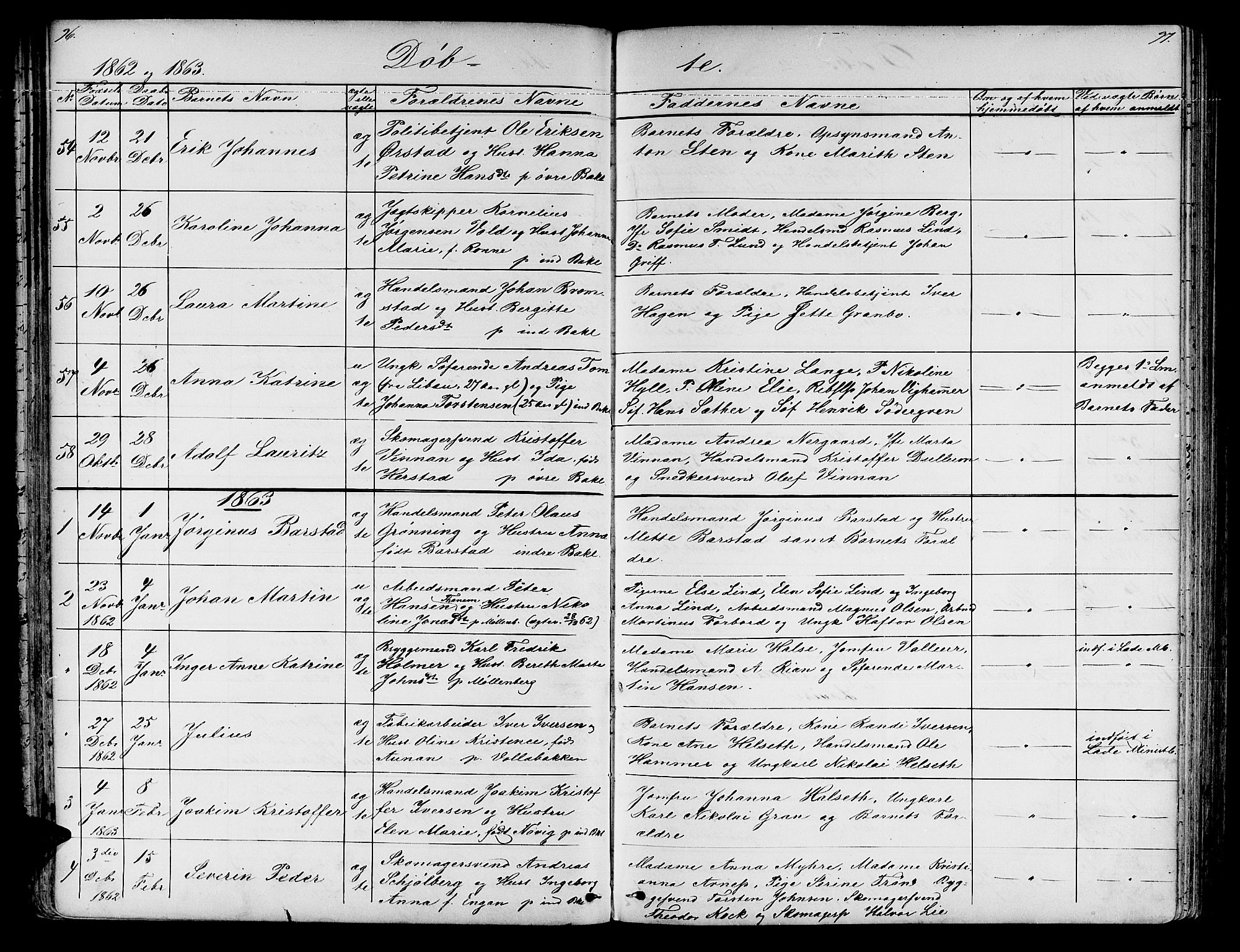 Ministerialprotokoller, klokkerbøker og fødselsregistre - Sør-Trøndelag, SAT/A-1456/604/L0219: Parish register (copy) no. 604C02, 1851-1869, p. 96-97