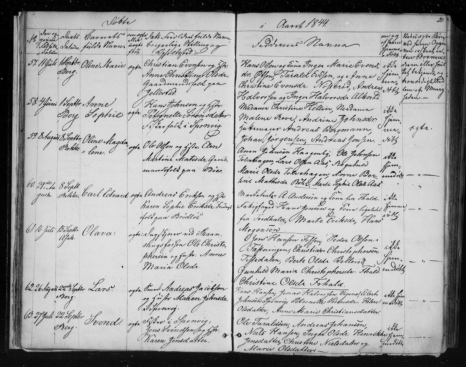 Berg prestekontor Kirkebøker, AV/SAO-A-10902/F/Fa/L0004: Parish register (official) no. I 4, 1843-1860, p. 20