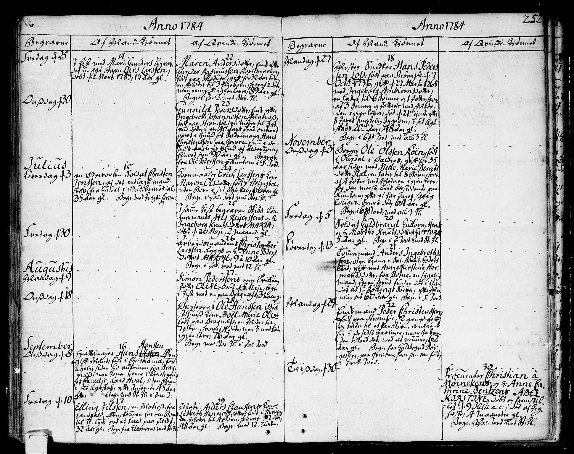 Strømsø kirkebøker, AV/SAKO-A-246/F/Fa/L0009: Parish register (official) no. I 9, 1752-1791, p. 252