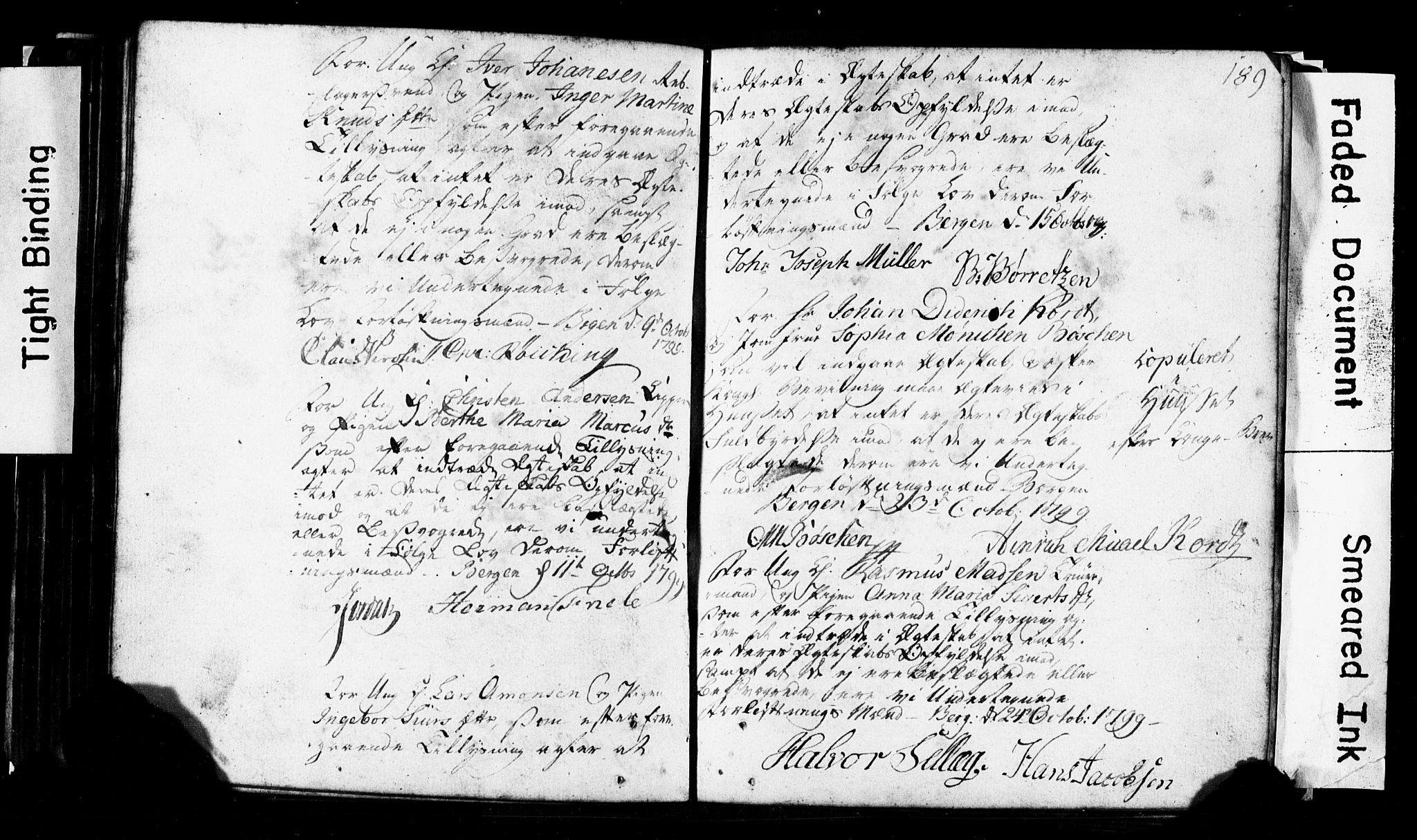 Korskirken sokneprestembete, AV/SAB-A-76101: Best man's statements no. II.5.1, 1776-1816, p. 189