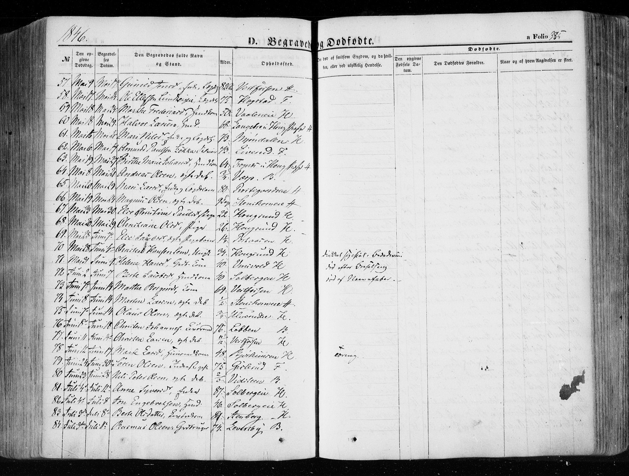 Eiker kirkebøker, SAKO/A-4/F/Fa/L0014: Parish register (official) no. I 14, 1846-1854, p. 385