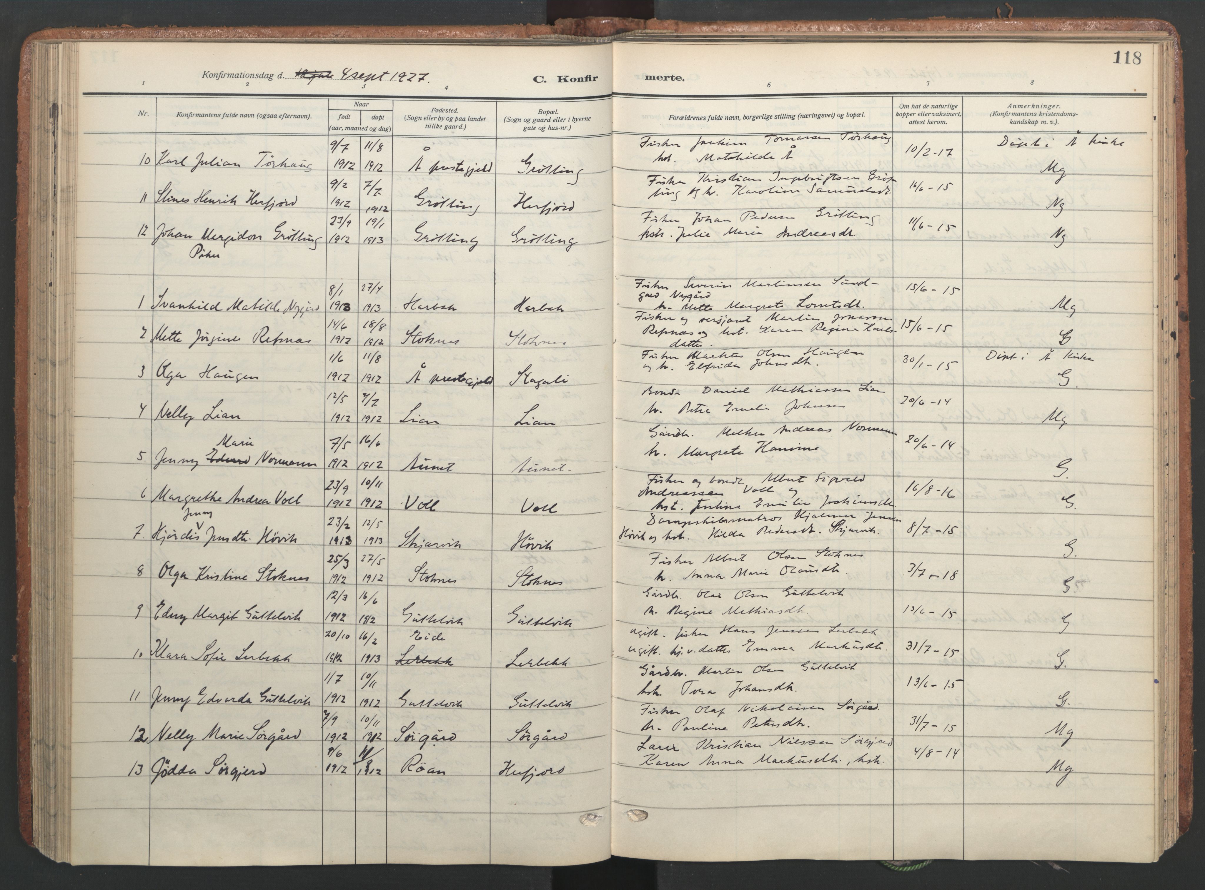 Ministerialprotokoller, klokkerbøker og fødselsregistre - Sør-Trøndelag, SAT/A-1456/656/L0694: Parish register (official) no. 656A03, 1914-1931, p. 118