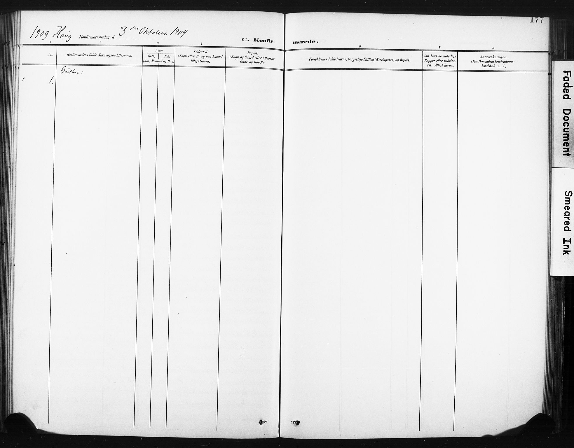 Hønefoss kirkebøker, AV/SAKO-A-609/F/Fa/L0003: Parish register (official) no. 3, 1900-1913, p. 177