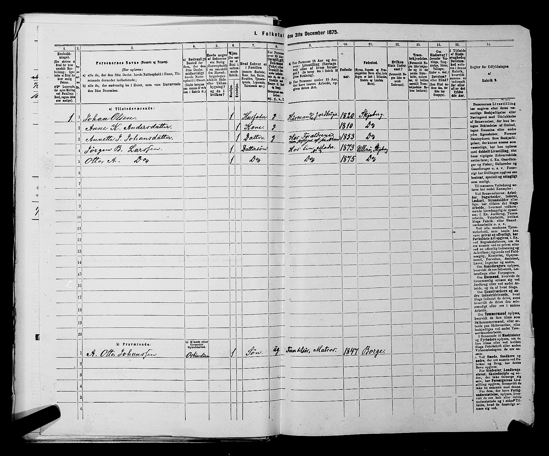 RA, 1875 census for 0115P Skjeberg, 1875, p. 1330