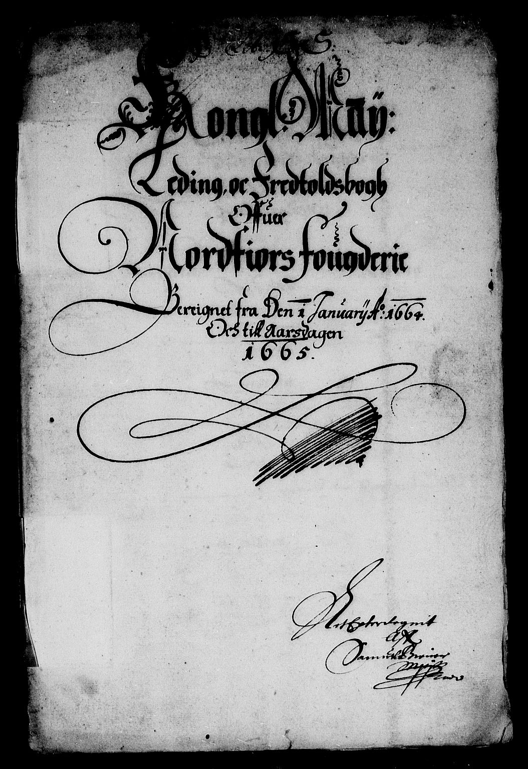 Rentekammeret inntil 1814, Reviderte regnskaper, Stiftamtstueregnskaper, Bergen stiftamt, AV/RA-EA-6043/R/Rc/L0014: Bergen stiftamt, 1664