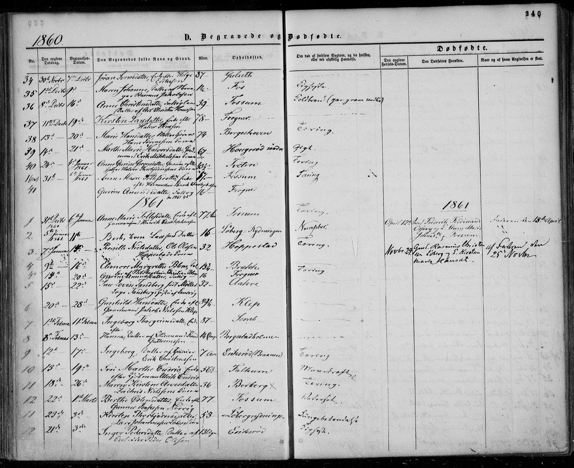 Gjerpen kirkebøker, SAKO/A-265/F/Fa/L0008b: Parish register (official) no. I 8B, 1857-1871, p. 340
