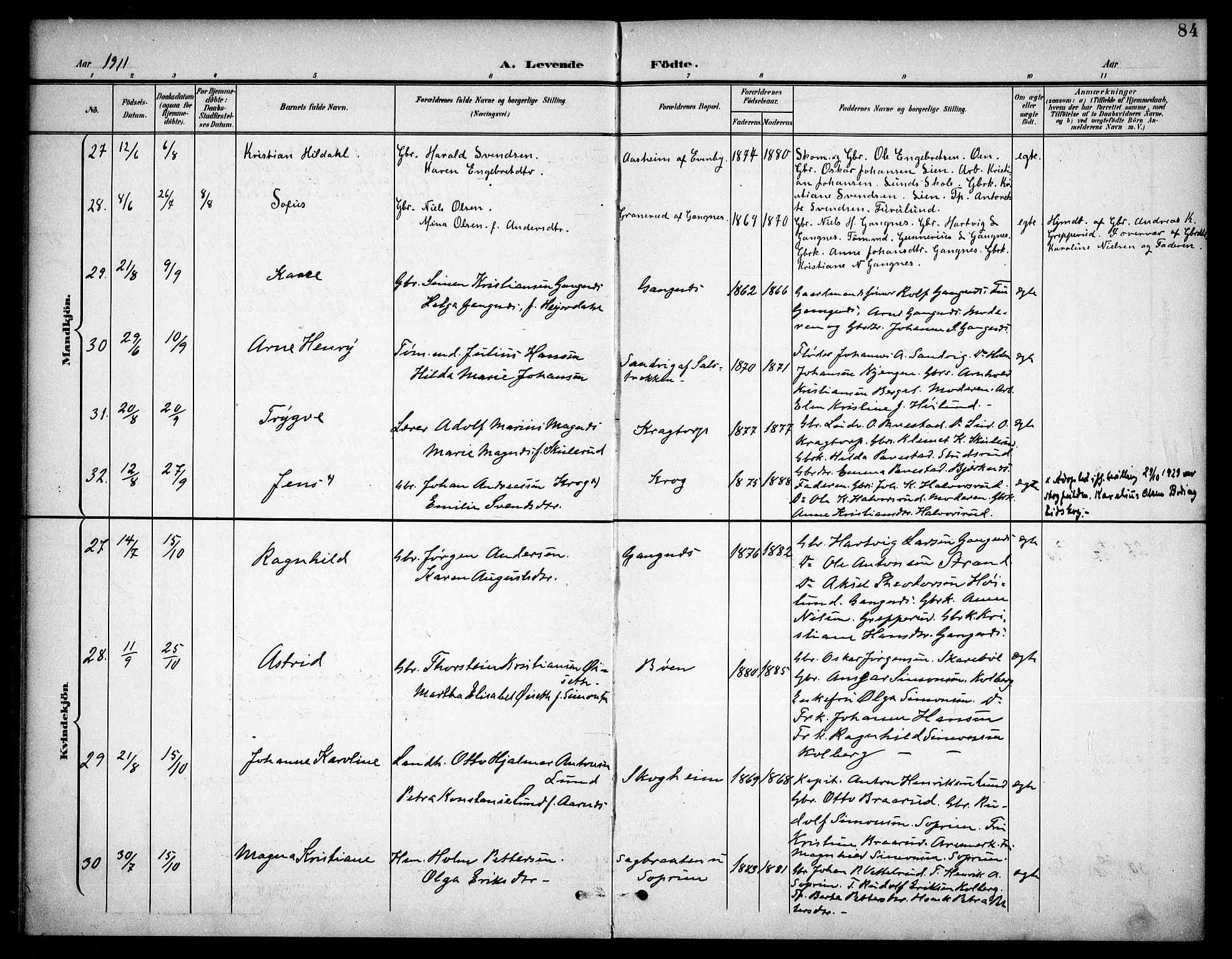 Høland prestekontor Kirkebøker, AV/SAO-A-10346a/F/Fb/L0003: Parish register (official) no. II 3, 1897-1912, p. 84