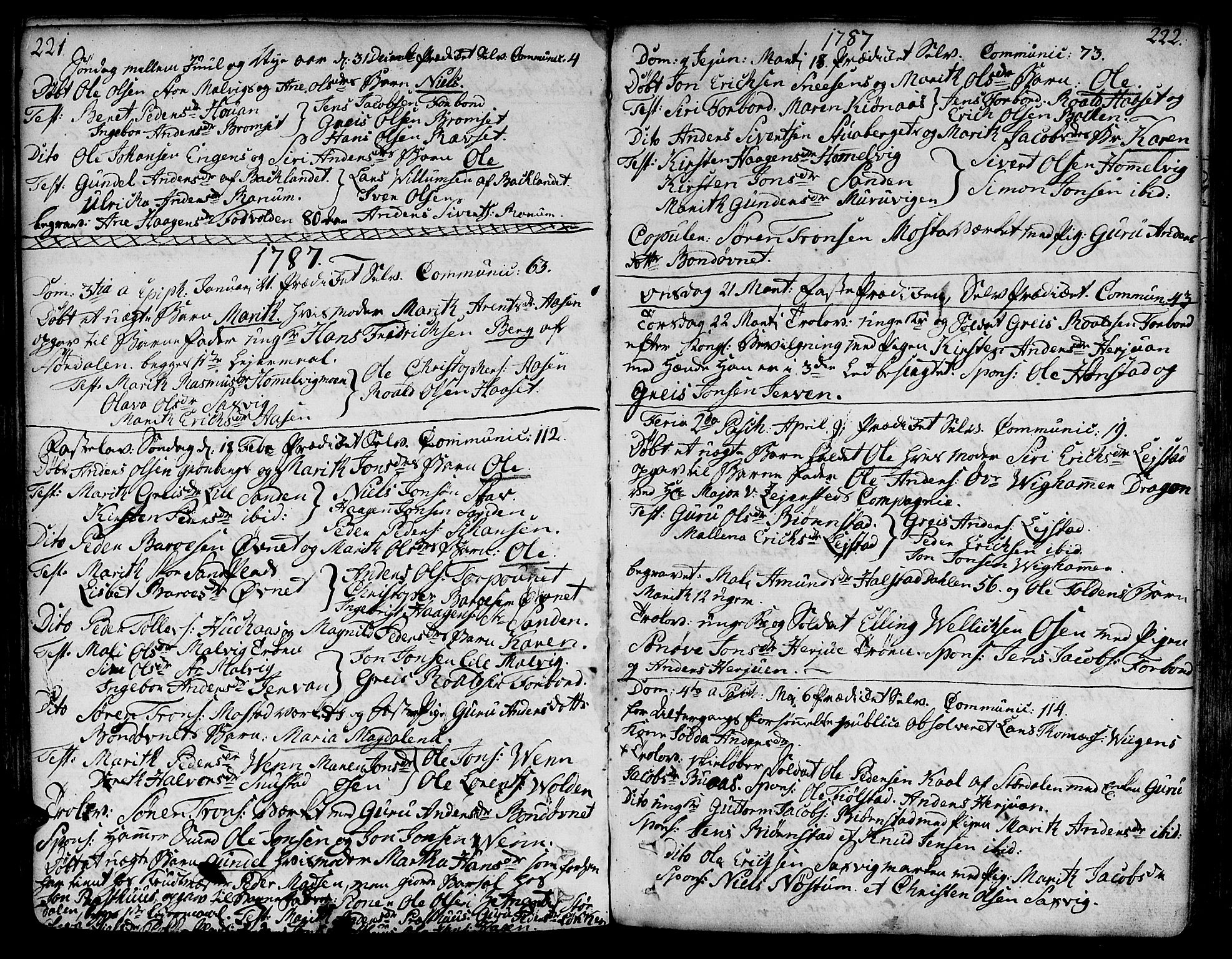 Ministerialprotokoller, klokkerbøker og fødselsregistre - Sør-Trøndelag, SAT/A-1456/606/L0281: Parish register (official) no. 606A02 /2, 1781-1817, p. 221-222
