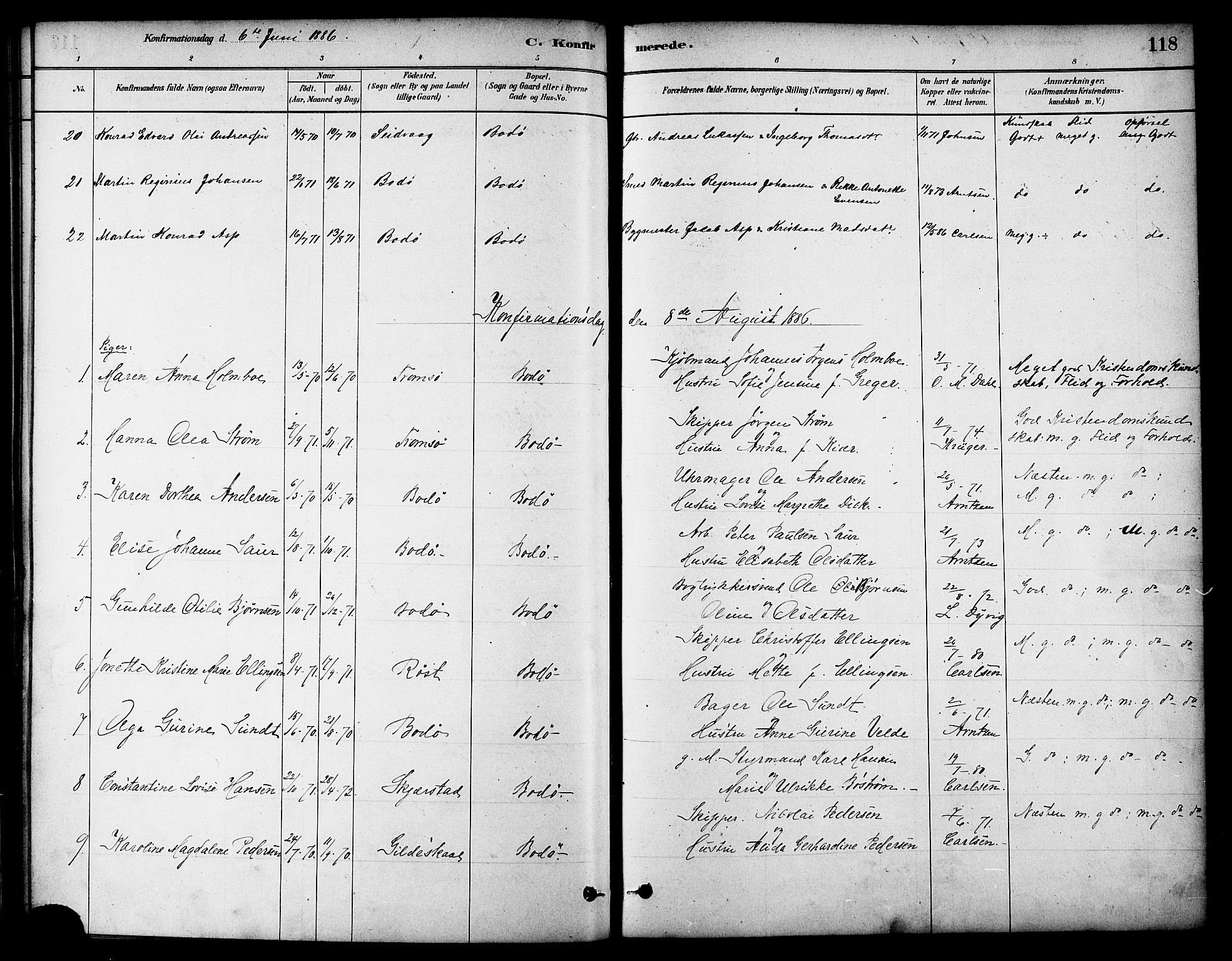 Ministerialprotokoller, klokkerbøker og fødselsregistre - Nordland, AV/SAT-A-1459/801/L0030: Parish register (copy) no. 801C05, 1879-1887, p. 118