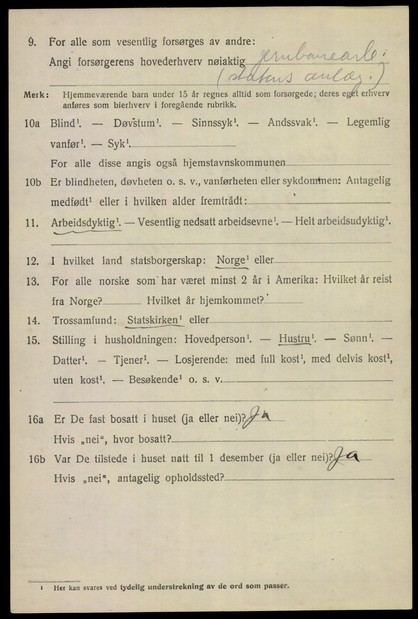 SAKO, 1920 census for Eidanger, 1920, p. 2347