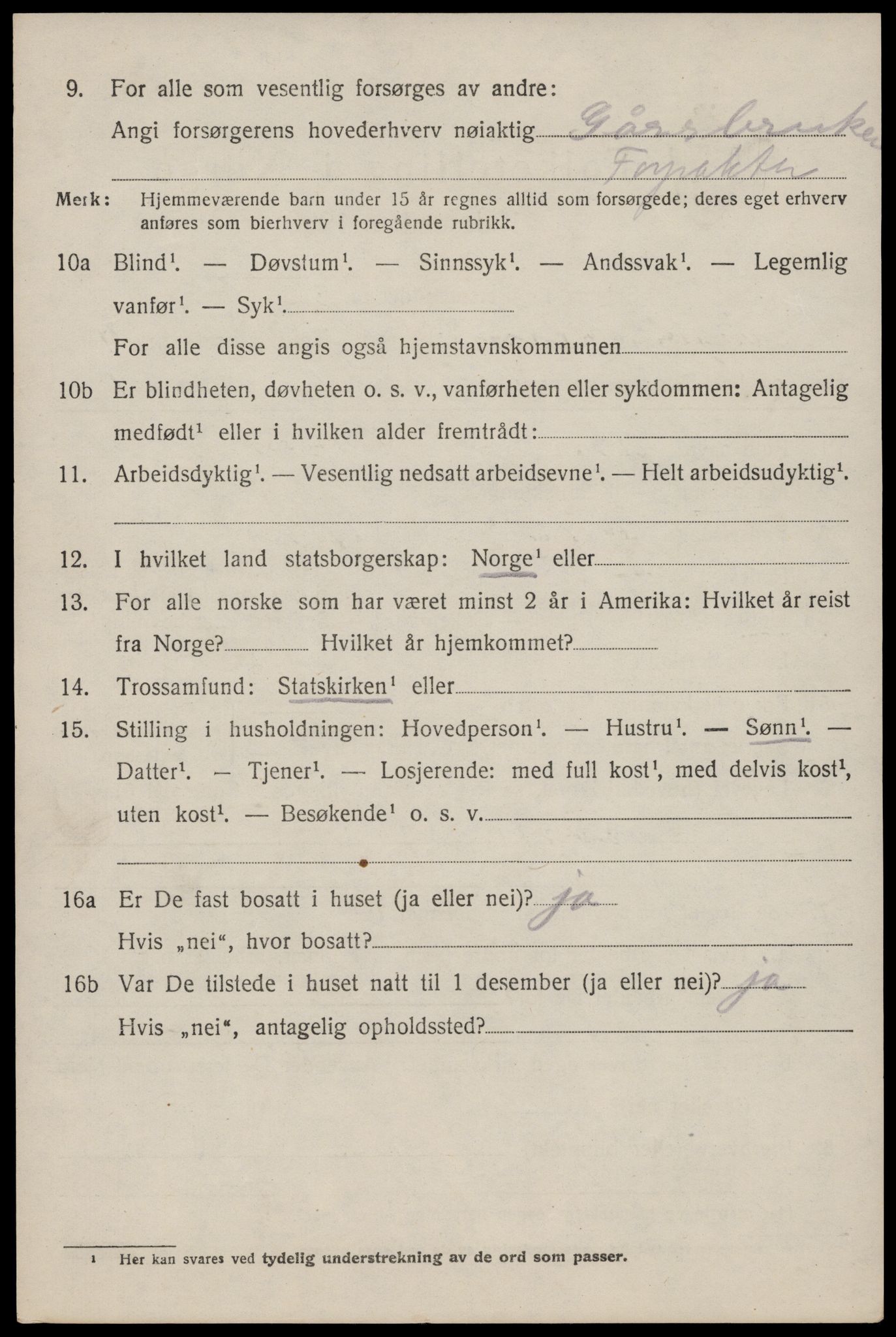 SAST, 1920 census for Bjerkreim, 1920, p. 1975