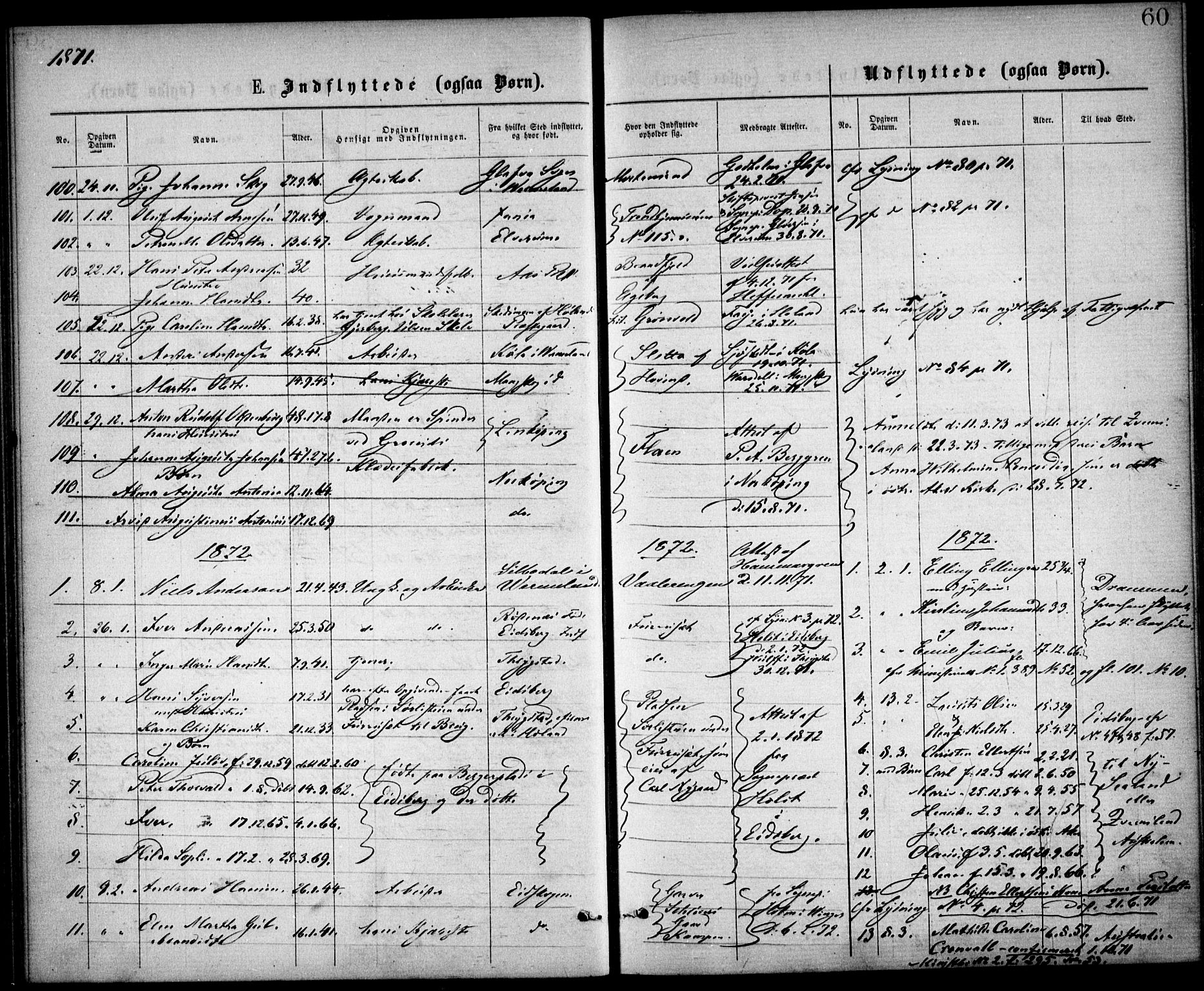 Østre Aker prestekontor Kirkebøker, SAO/A-10840/F/Fa/L0002: Parish register (official) no. I 2, 1861-1878, p. 60