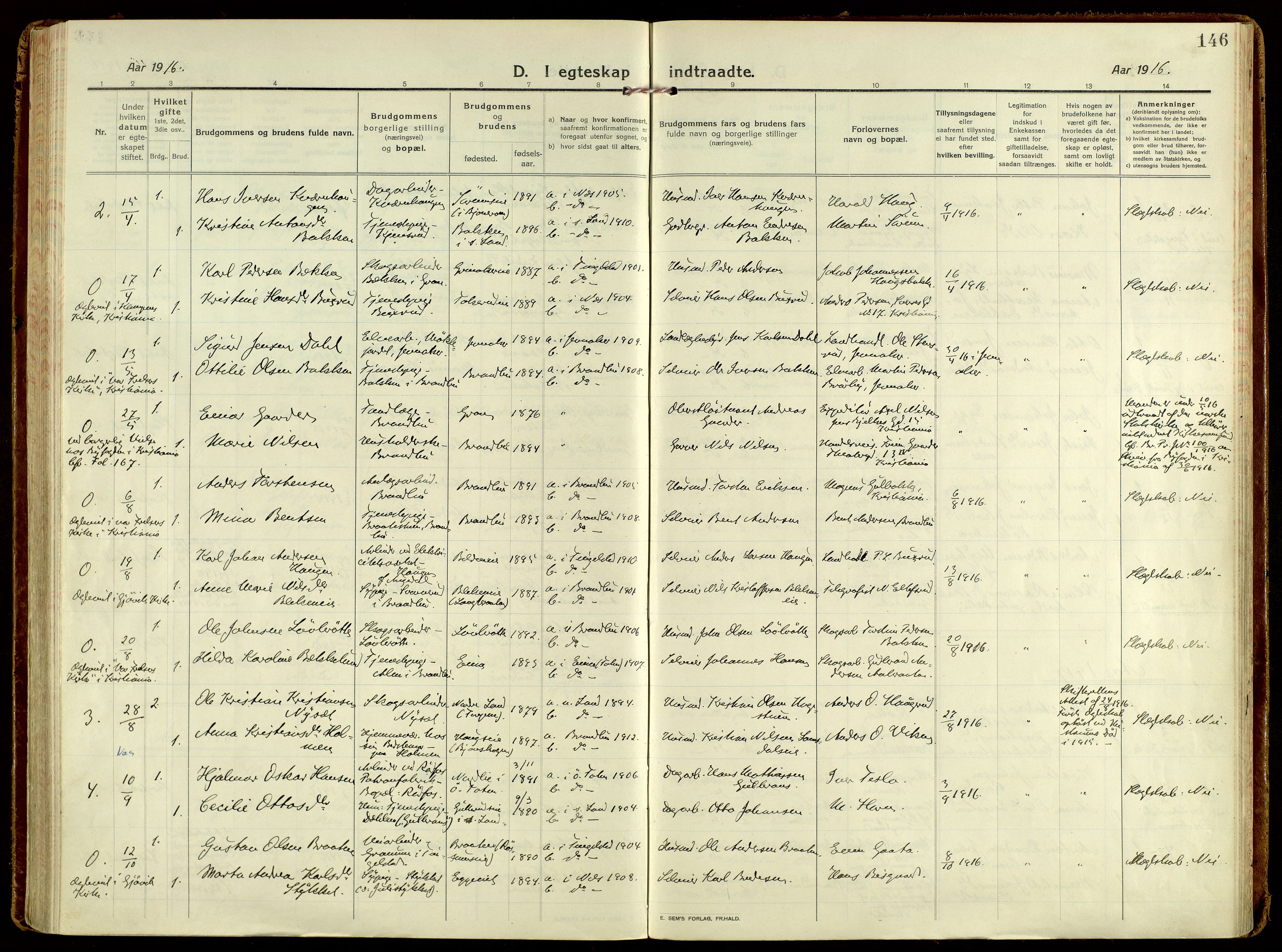 Brandbu prestekontor, AV/SAH-PREST-114/H/Ha/Haa/L0004: Parish register (official) no. 4, 1913-1923, p. 146