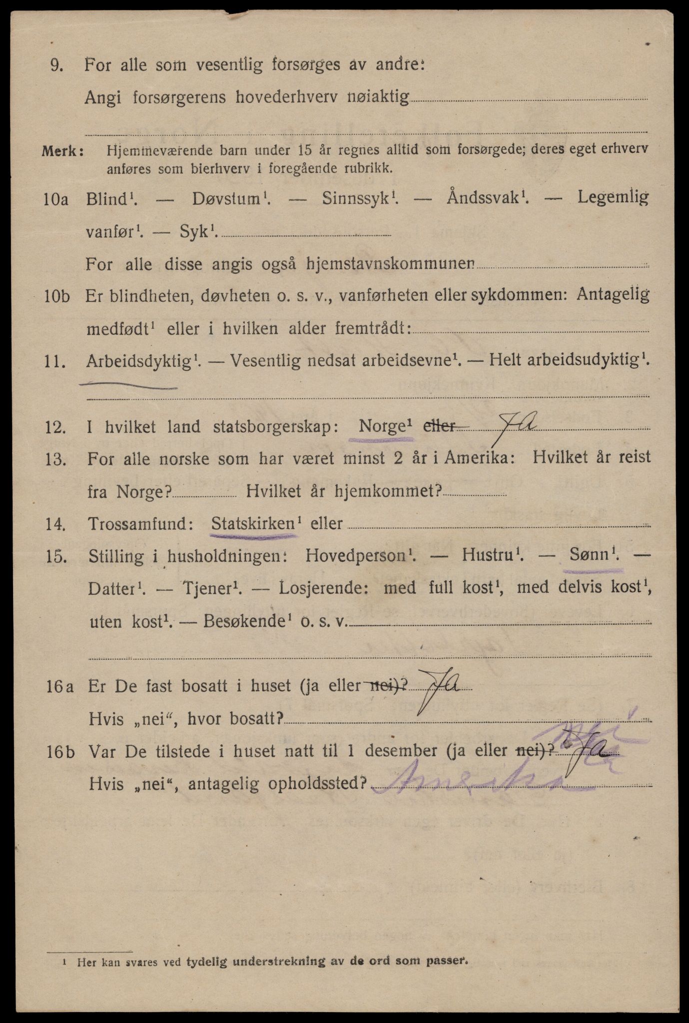 SAST, 1920 census for Stavanger, 1920, p. 119885