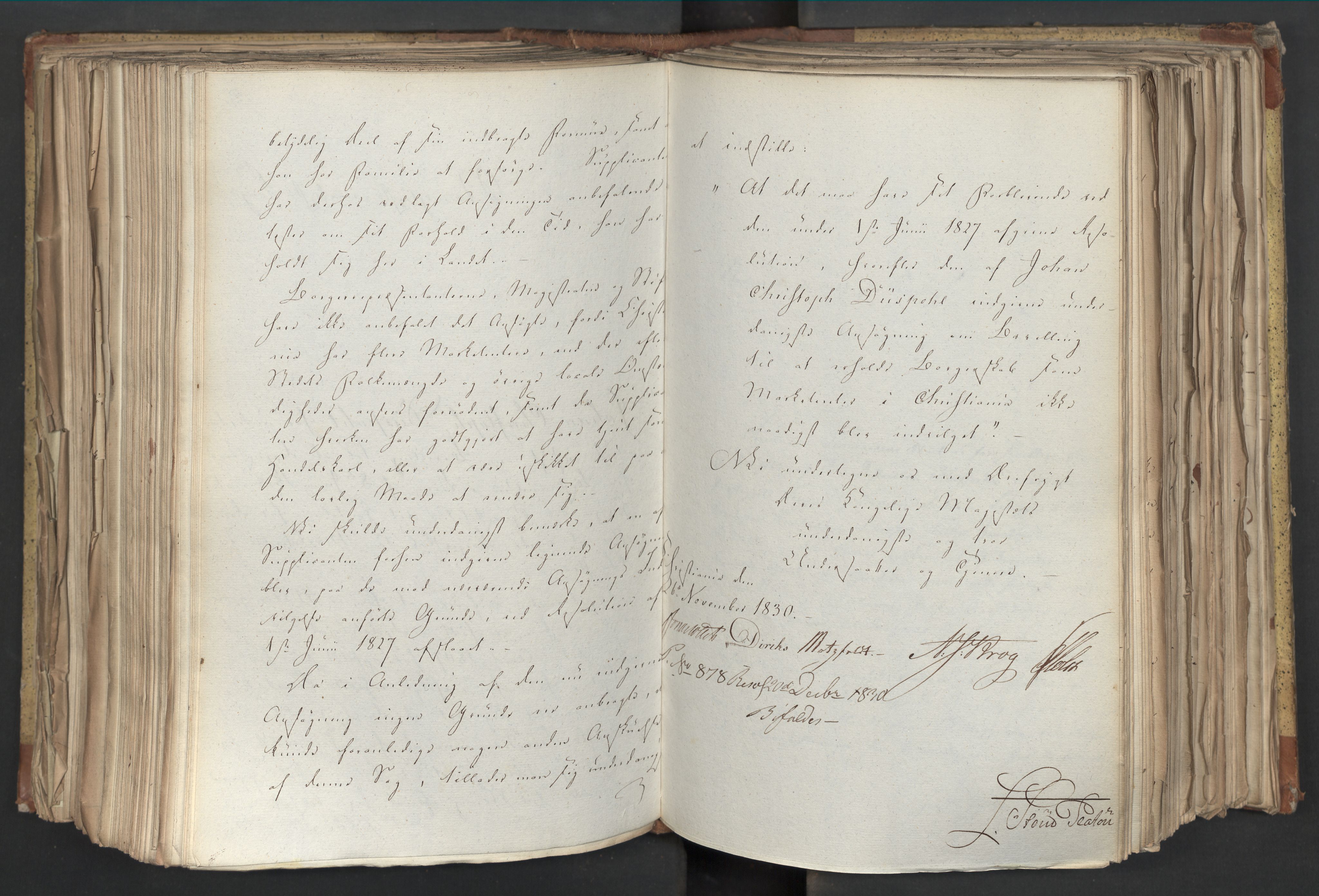 Statsrådsavdelingen i Stockholm, AV/RA-S-1003/D/Da/L0068: Regjeringsinnstillinger nr. 660-876, 1830, p. 393