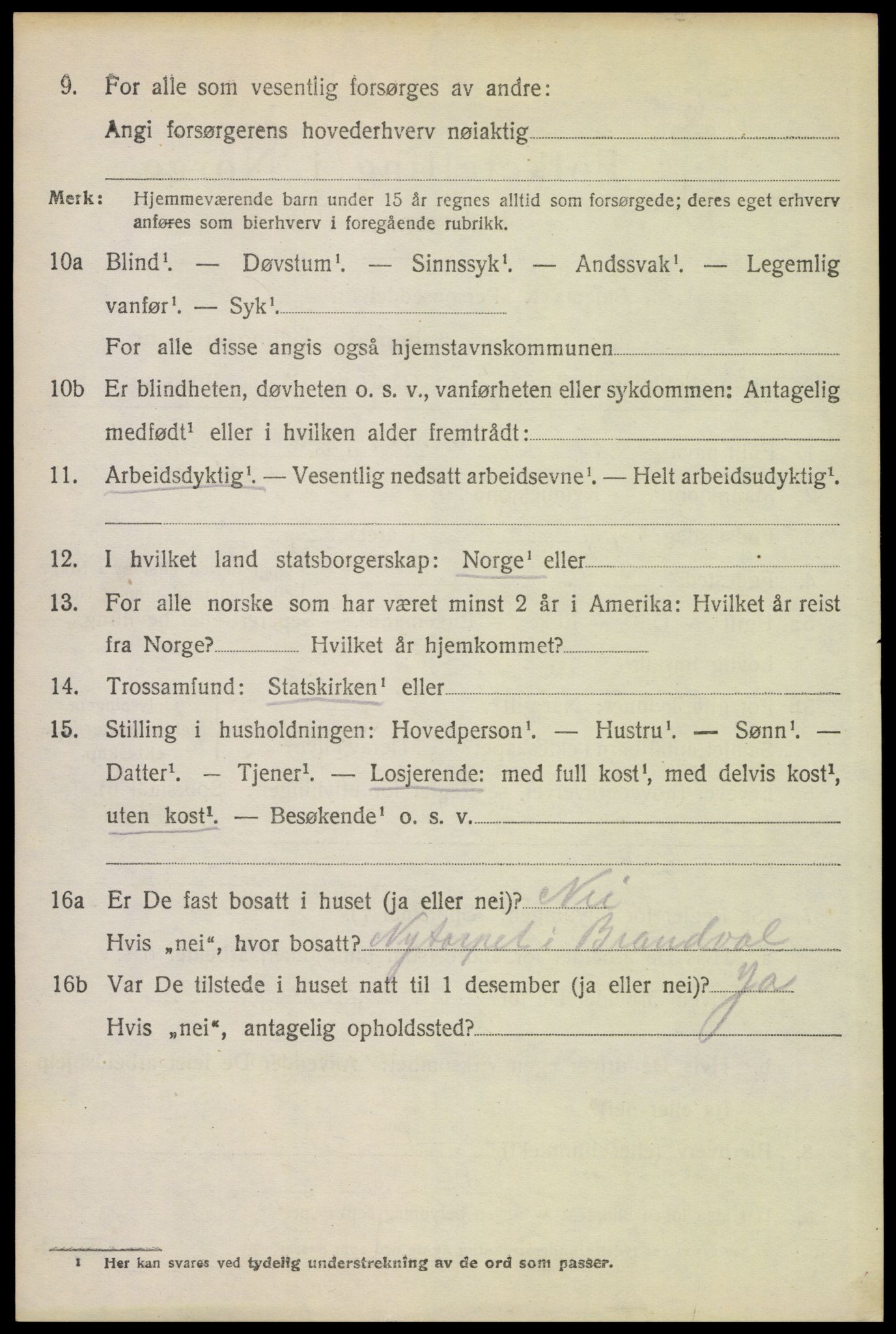 SAH, 1920 census for Brandval, 1920, p. 7749