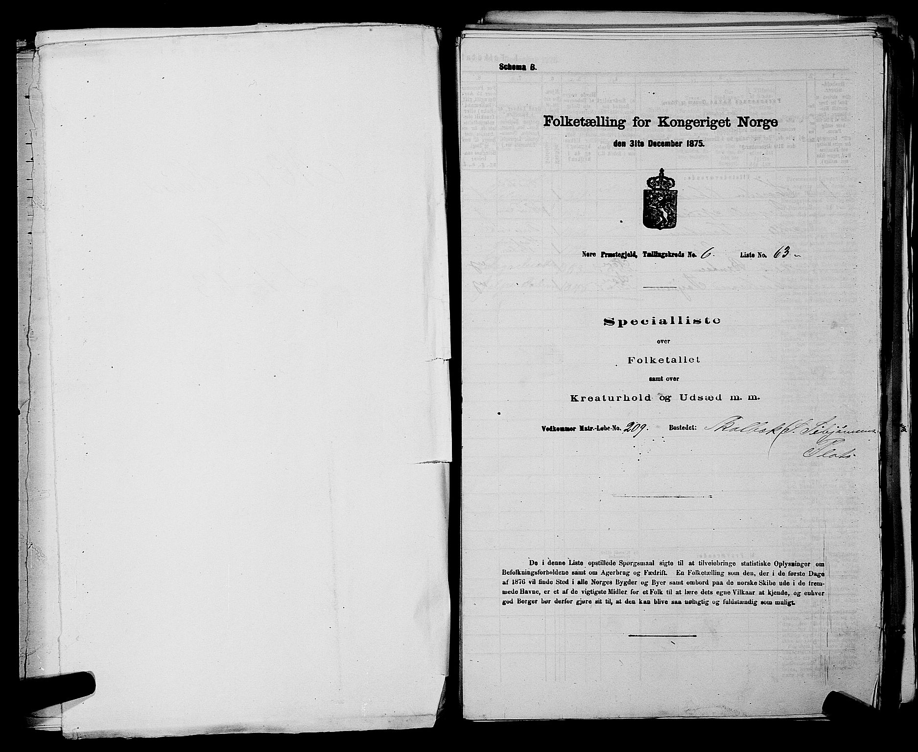 SAKO, 1875 census for 0633P Nore, 1875, p. 724