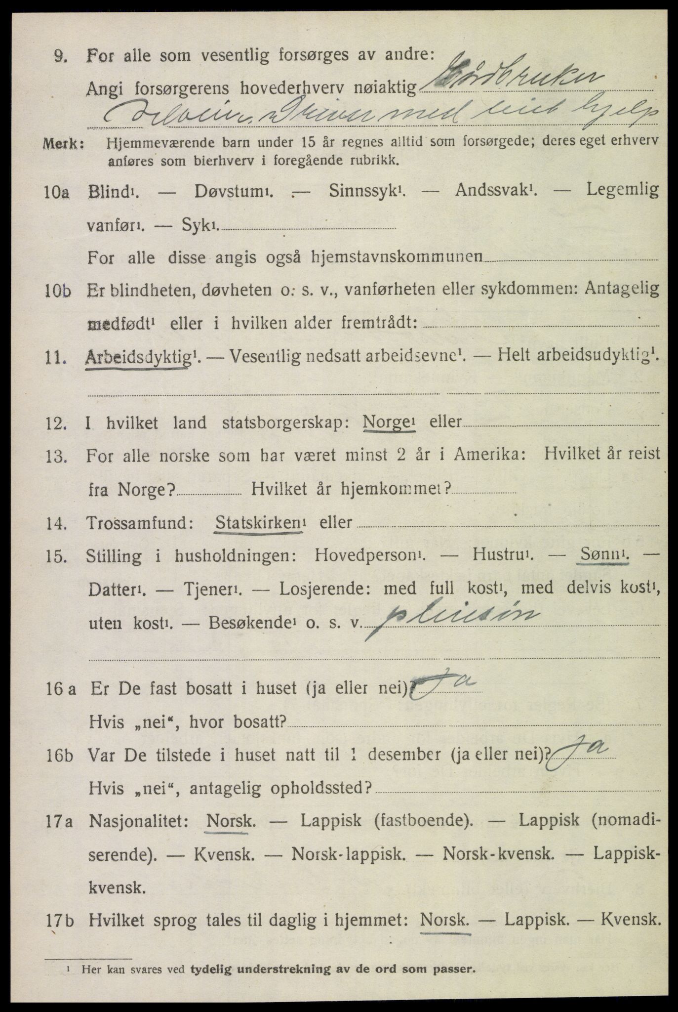 SAT, 1920 census for Inderøy, 1920, p. 6064