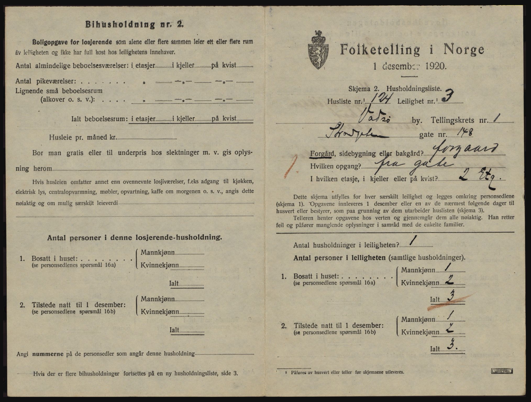 SATØ, 1920 census for Vadsø, 1920, p. 928