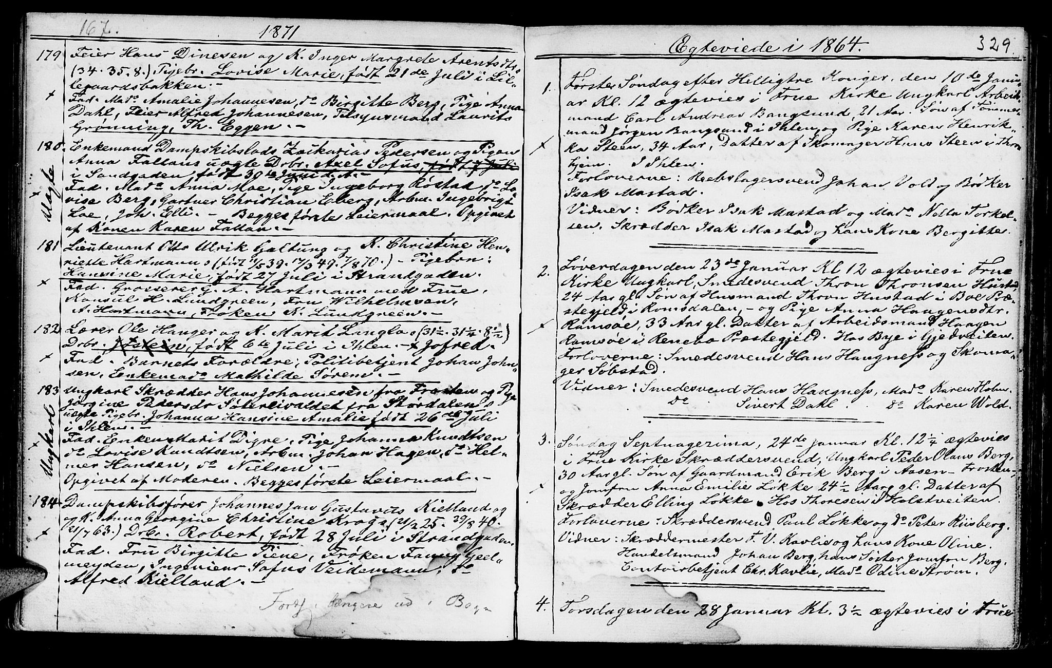 Ministerialprotokoller, klokkerbøker og fødselsregistre - Sør-Trøndelag, SAT/A-1456/602/L0140: Parish register (copy) no. 602C08, 1864-1872, p. 328-329