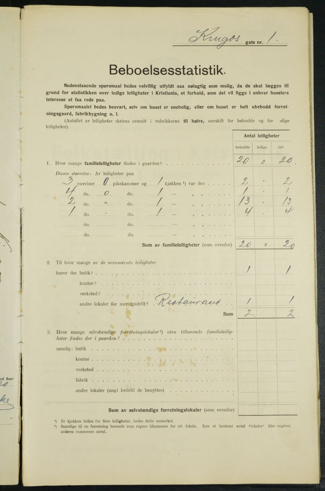 OBA, Municipal Census 1914 for Kristiania, 1914, p. 49492