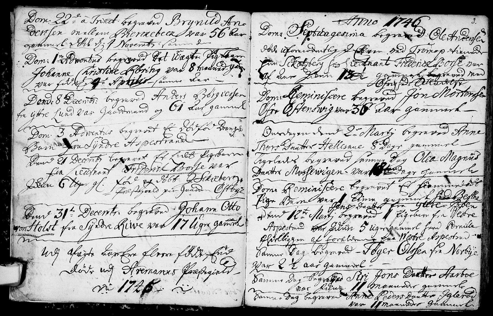 Aremark prestekontor Kirkebøker, SAO/A-10899/F/Fa/L0003: Parish register (official) no. I 3, 1745-1795, p. 3