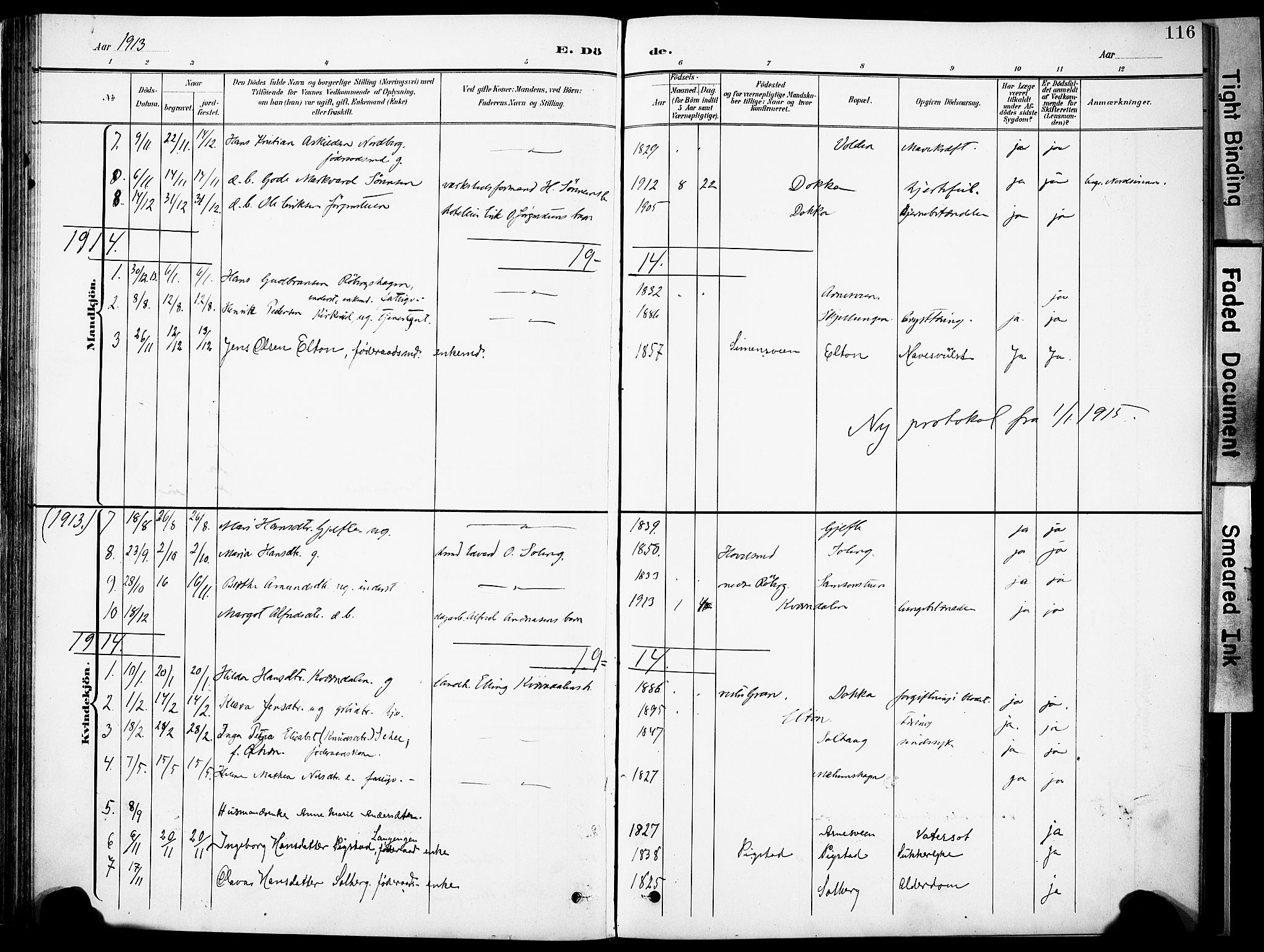 Nordre Land prestekontor, SAH/PREST-124/H/Ha/Haa/L0006: Parish register (official) no. 6, 1897-1914, p. 116