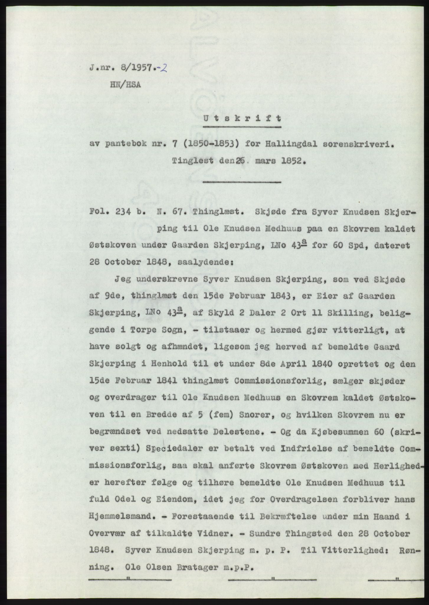 Statsarkivet i Kongsberg, SAKO/A-0001, 1956-1957, p. 77