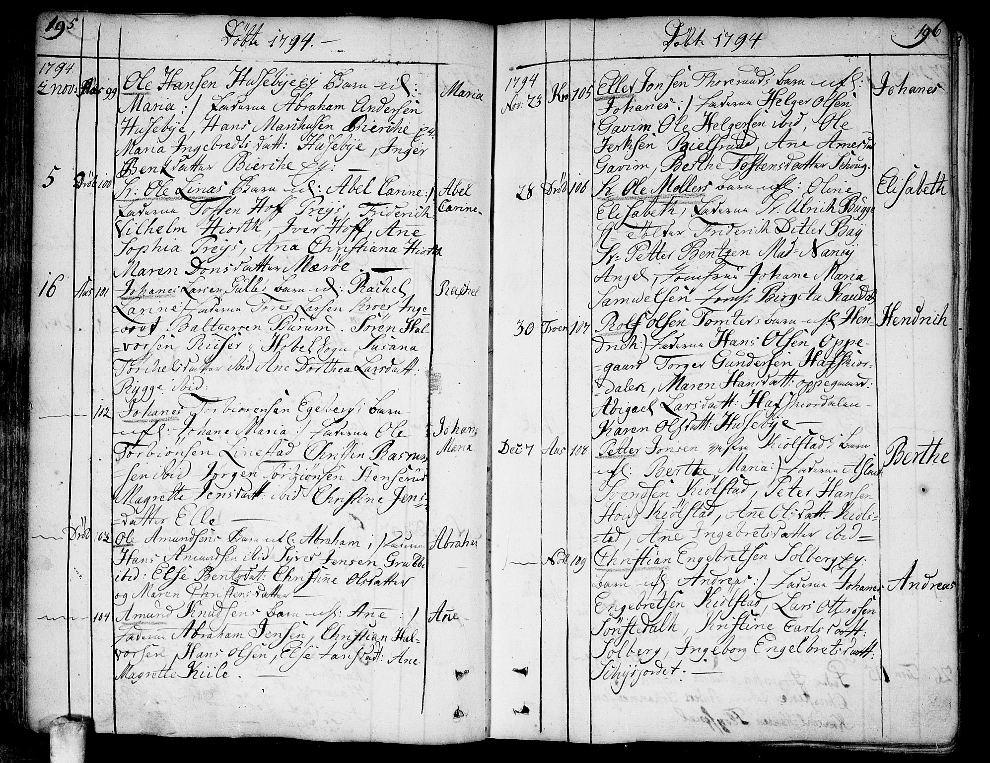 Ås prestekontor Kirkebøker, AV/SAO-A-10894/F/Fa/L0002: Parish register (official) no. I 2, 1778-1813, p. 195-196