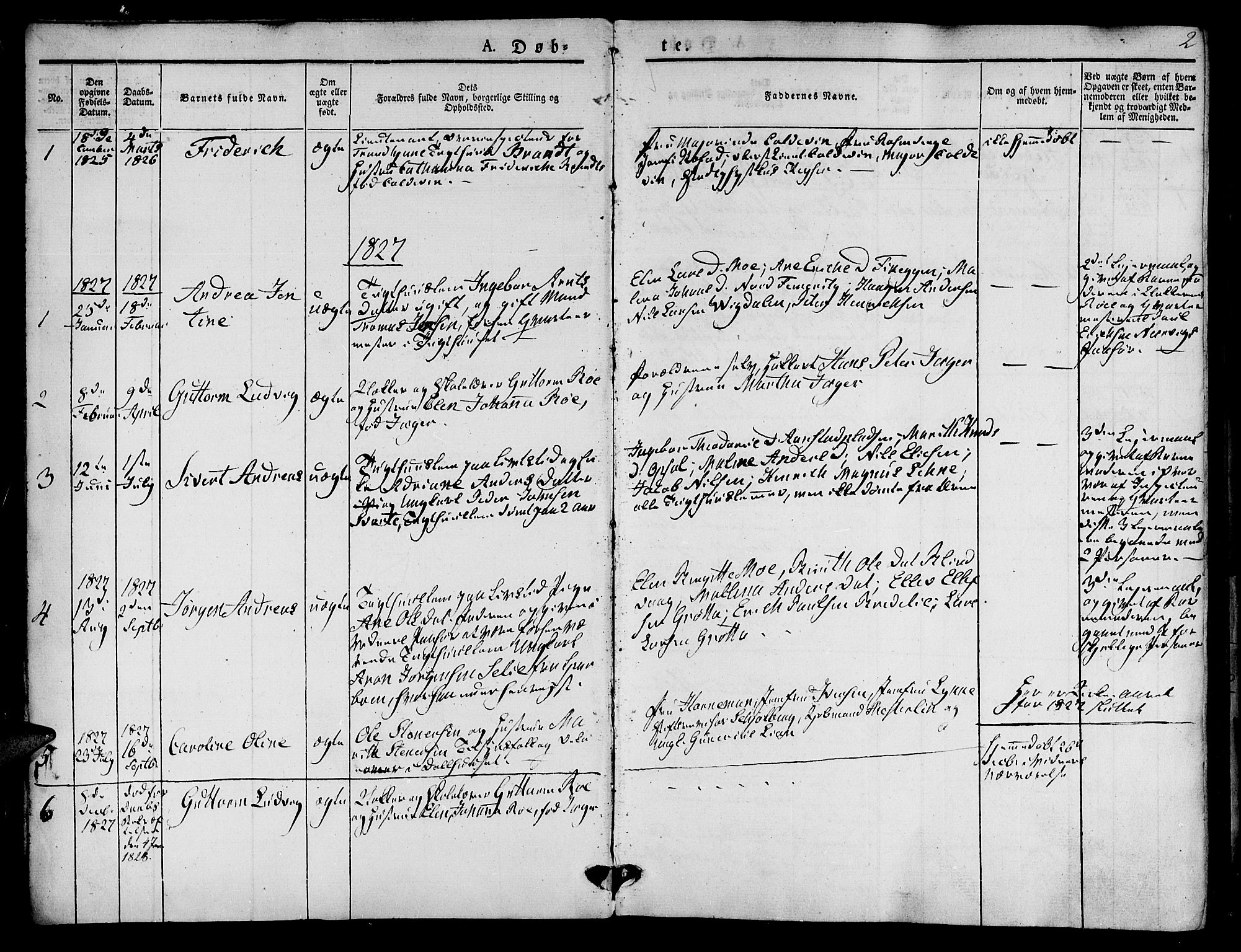 Ministerialprotokoller, klokkerbøker og fødselsregistre - Sør-Trøndelag, SAT/A-1456/623/L0468: Parish register (official) no. 623A02, 1826-1867, p. 2