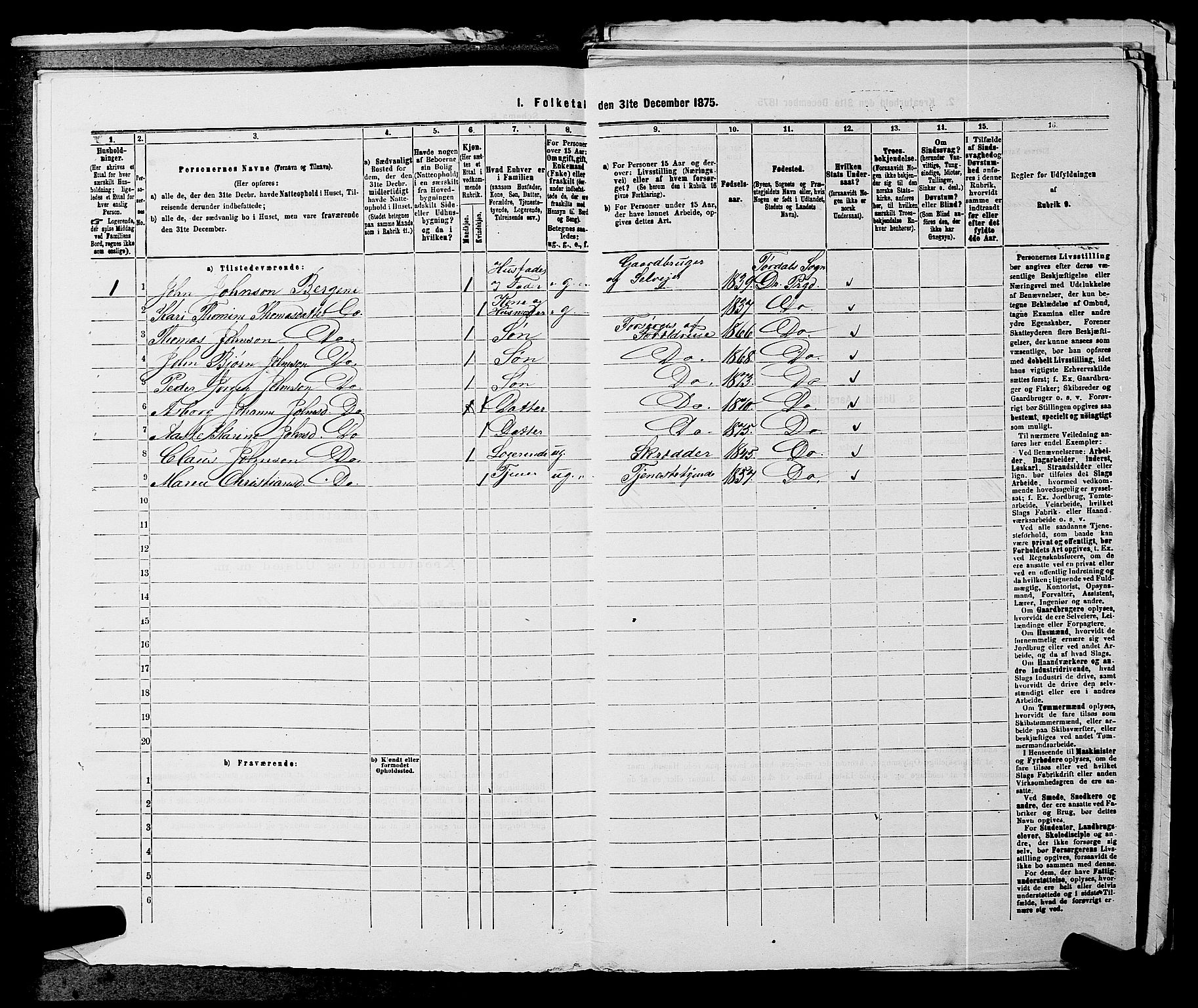 SAKO, 1875 census for 0817P Drangedal, 1875, p. 1010